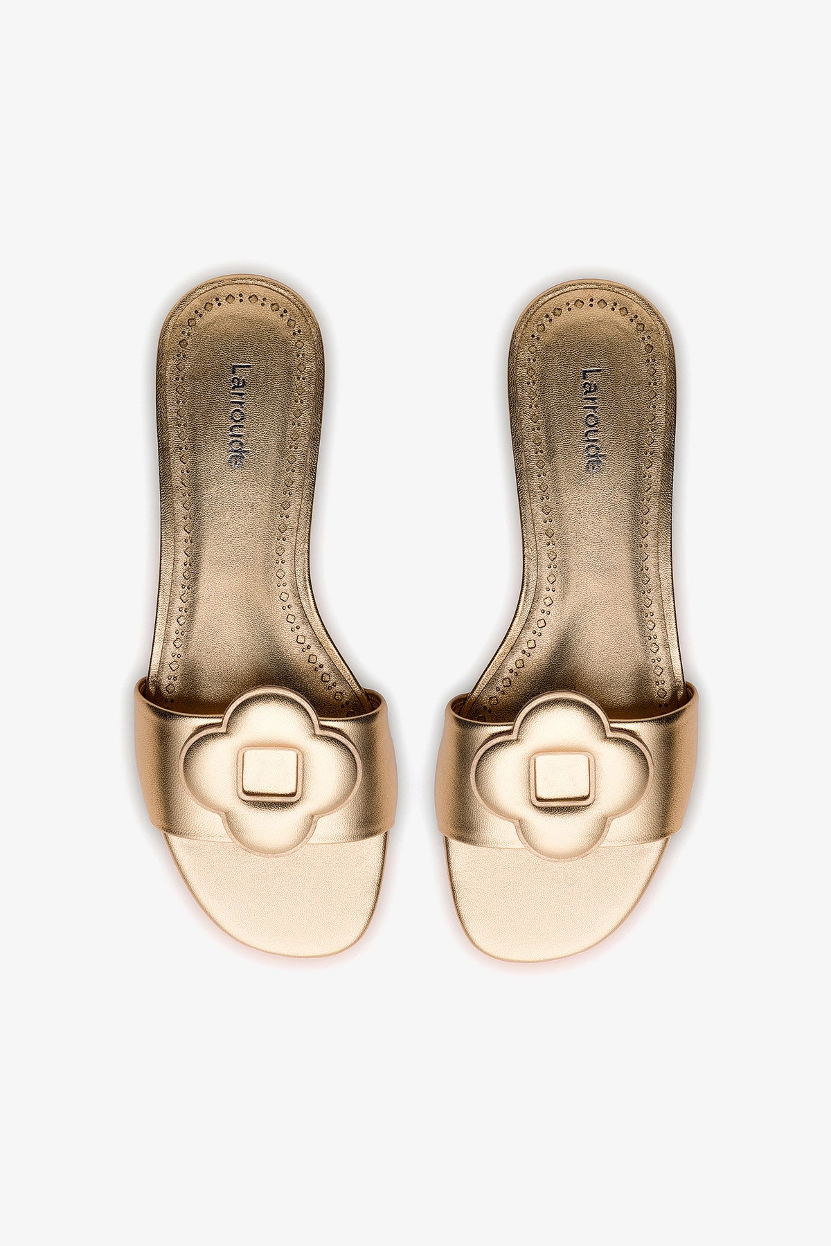 Flat Flora Couro Dourado
