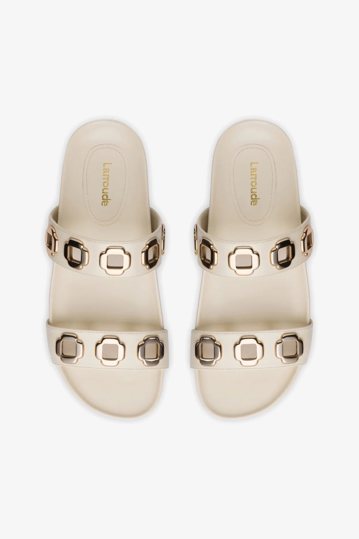 Flat Milan Couro Off White