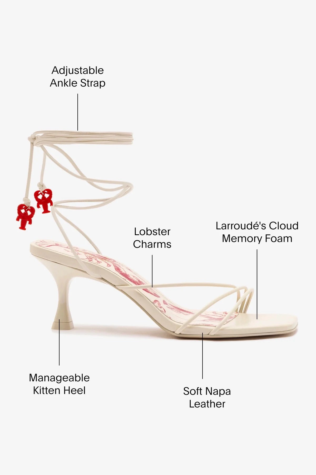 Sandália Nadia Couro Off White