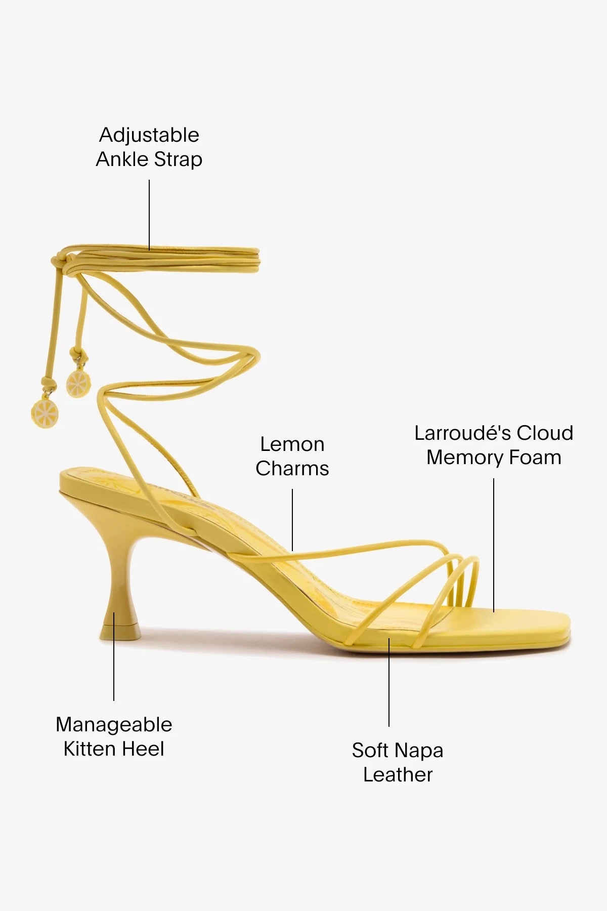 Nadia Sandal In Lemonade Leather