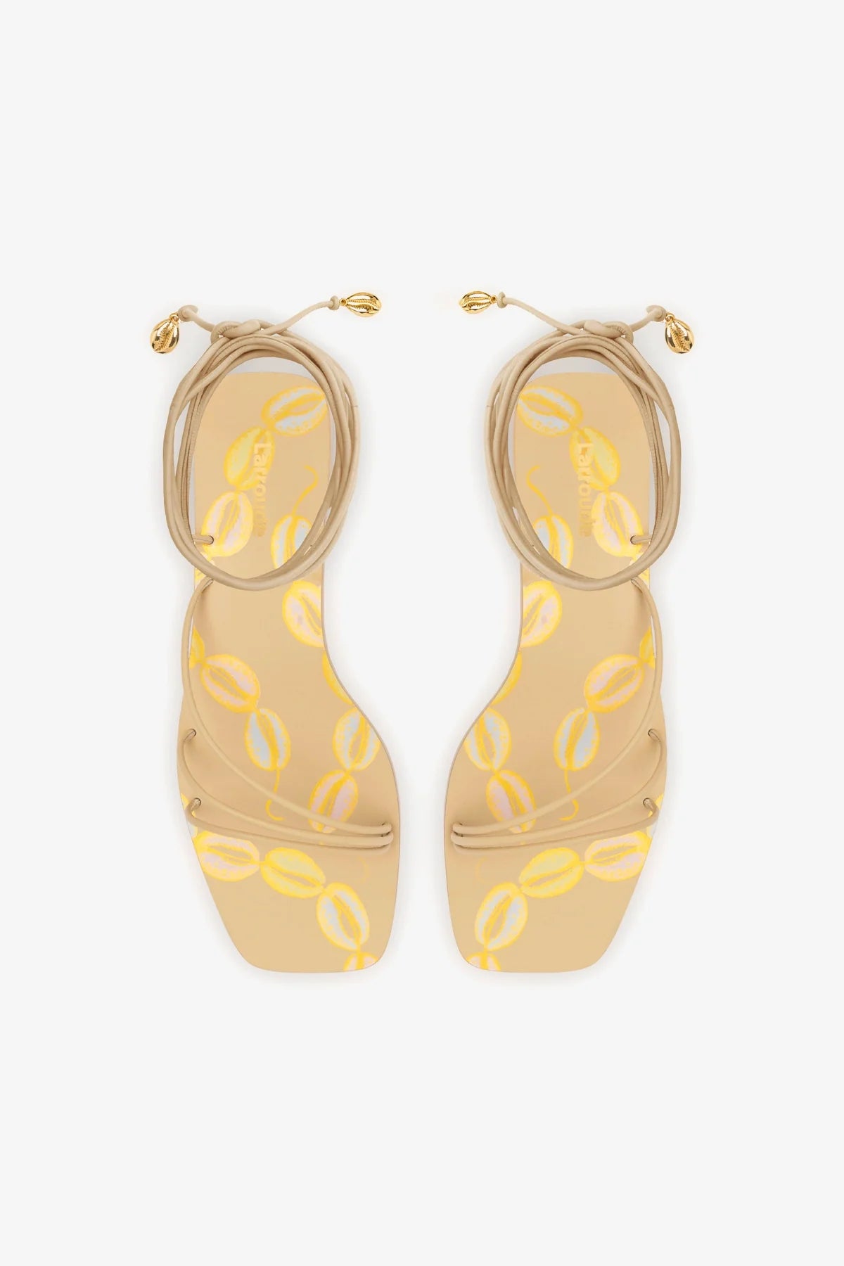 Sandália Flat Nadia Couro Bege