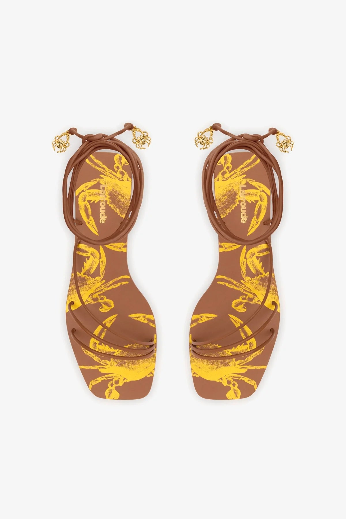 Sandália Flat Nadia Couro Caramelo