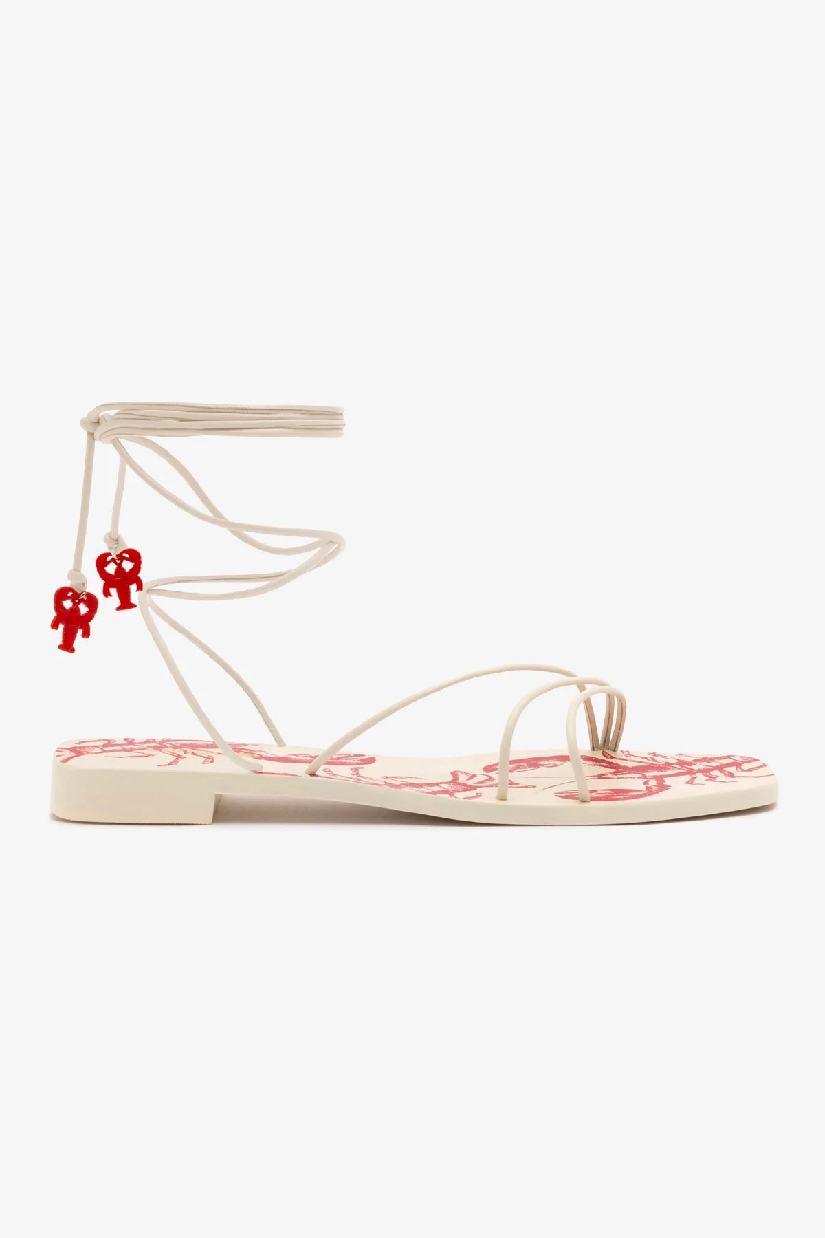 Sandália Flat Nadia Couro Off White