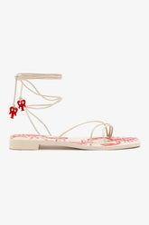 Sandália Flat Nadia Couro Off White