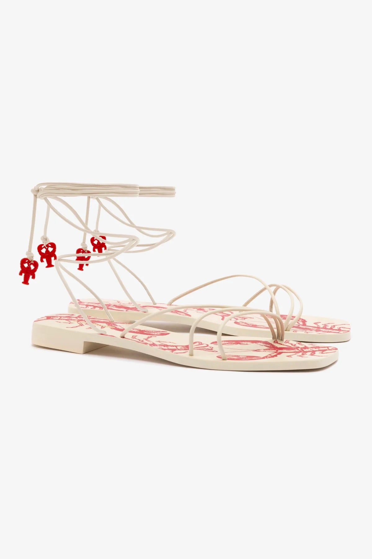 Sandália Flat Nadia Couro Off White