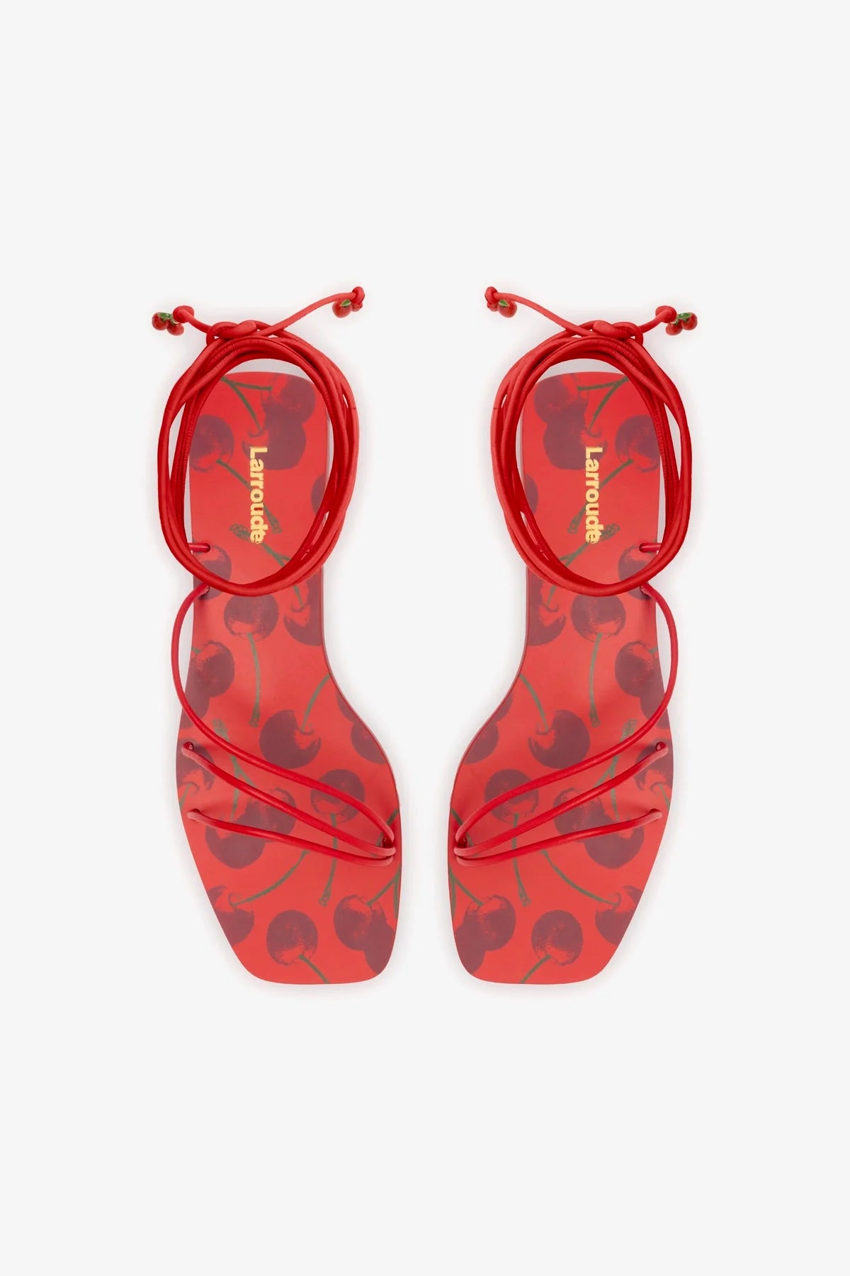 Sandália Flat Nadia Couro Vermelho