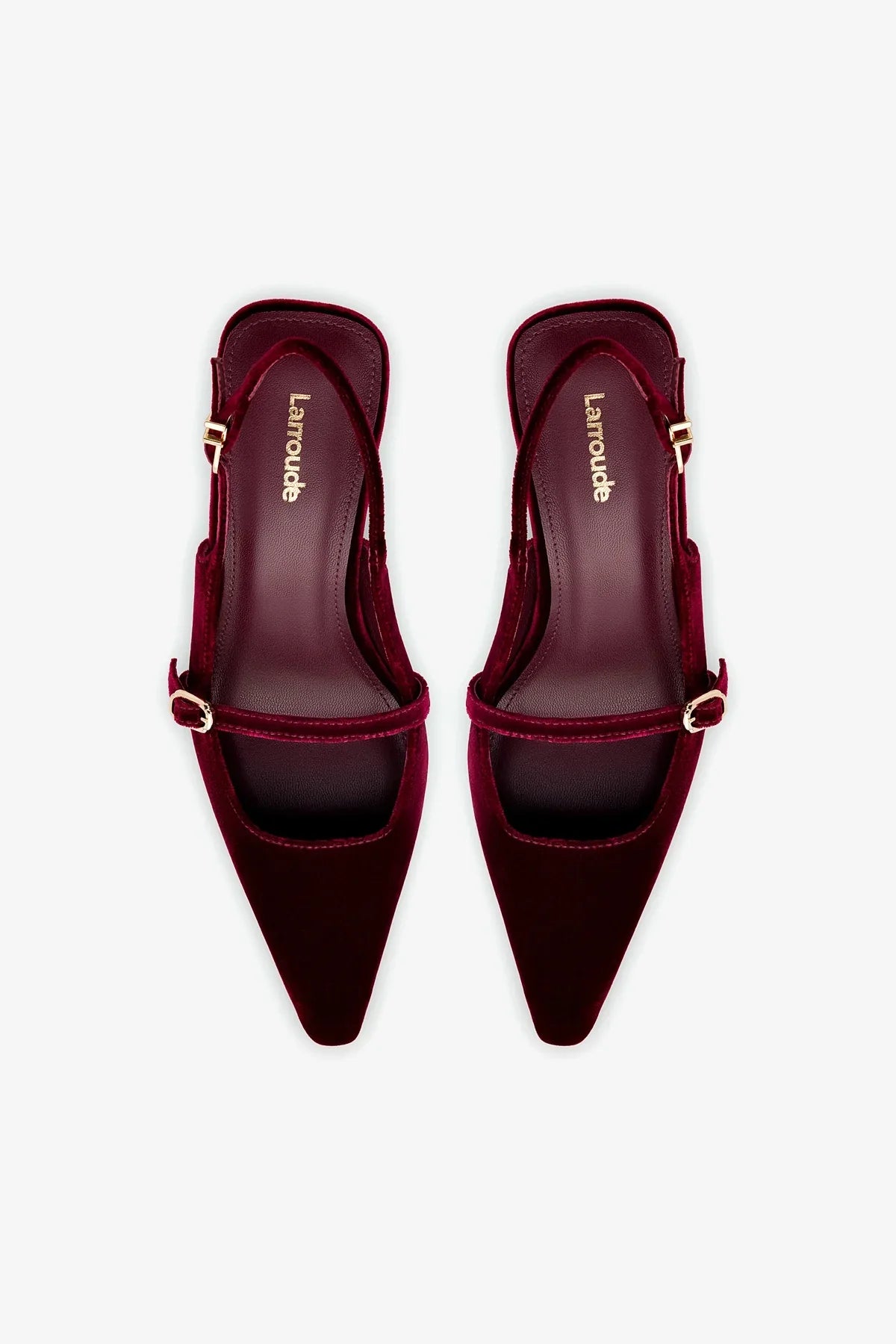 Slingback Ines Veludo Vinho