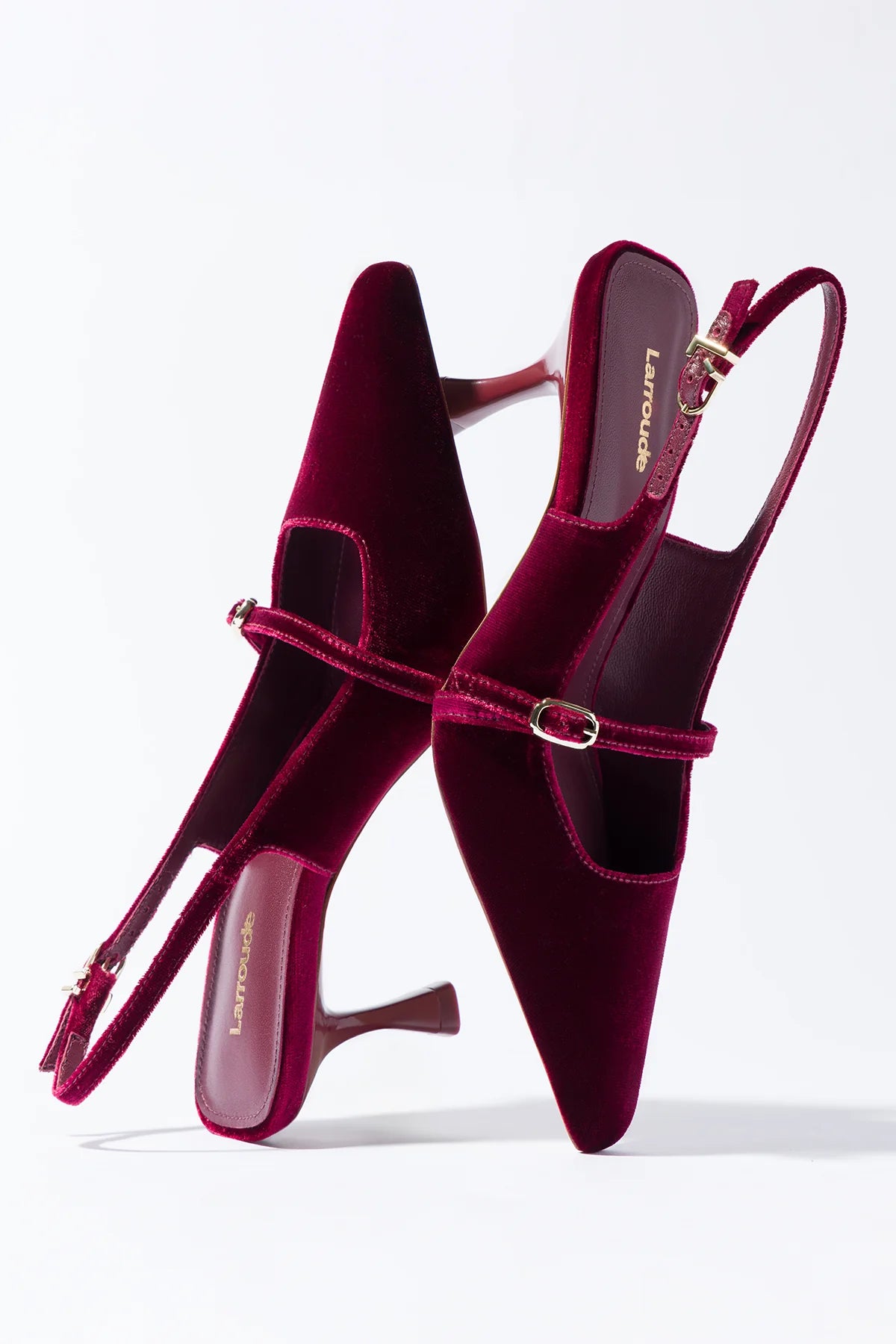 Slingback Ines Veludo Vinho