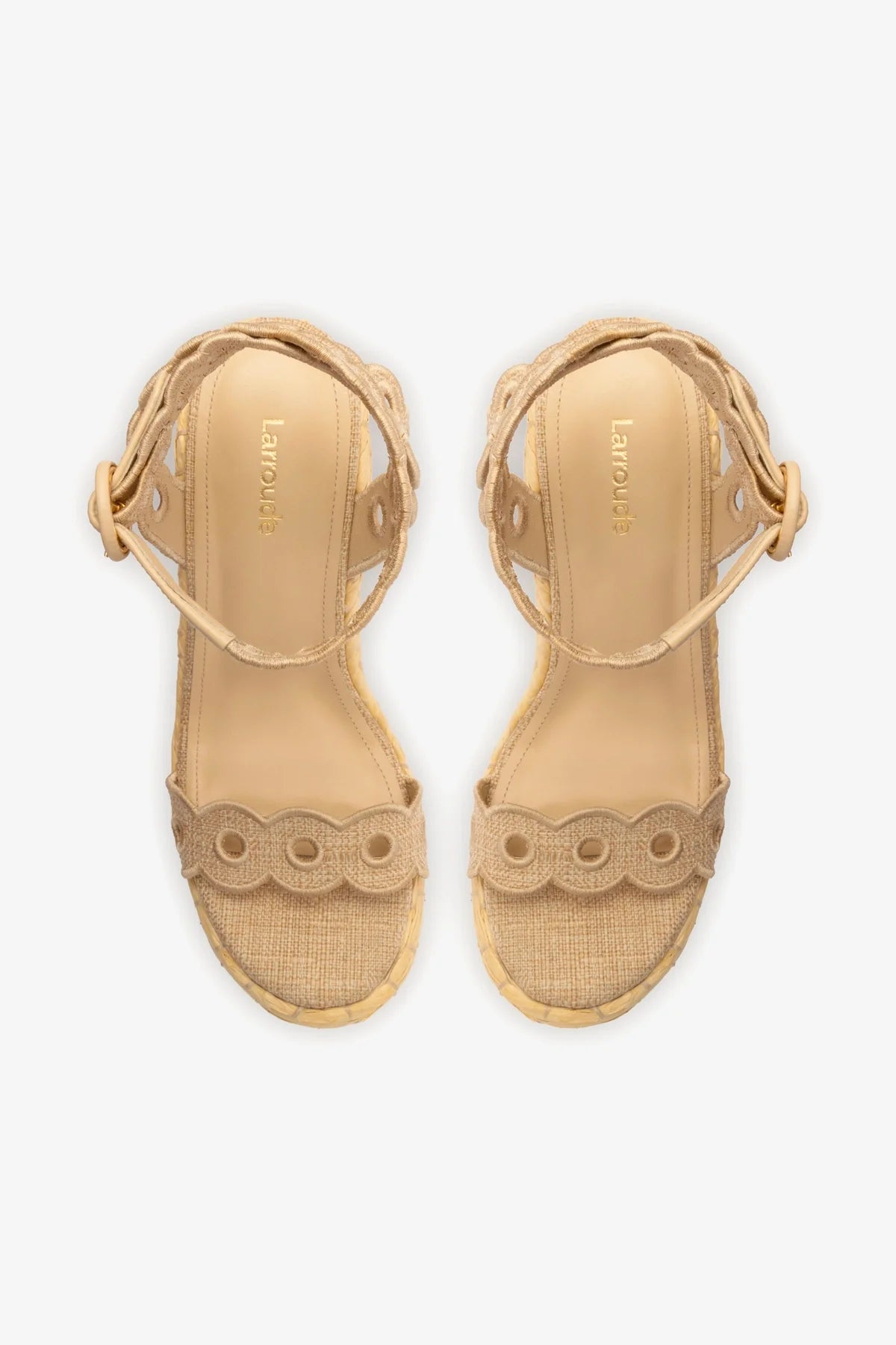 Sandália Anabela Florence Ráfia Natural