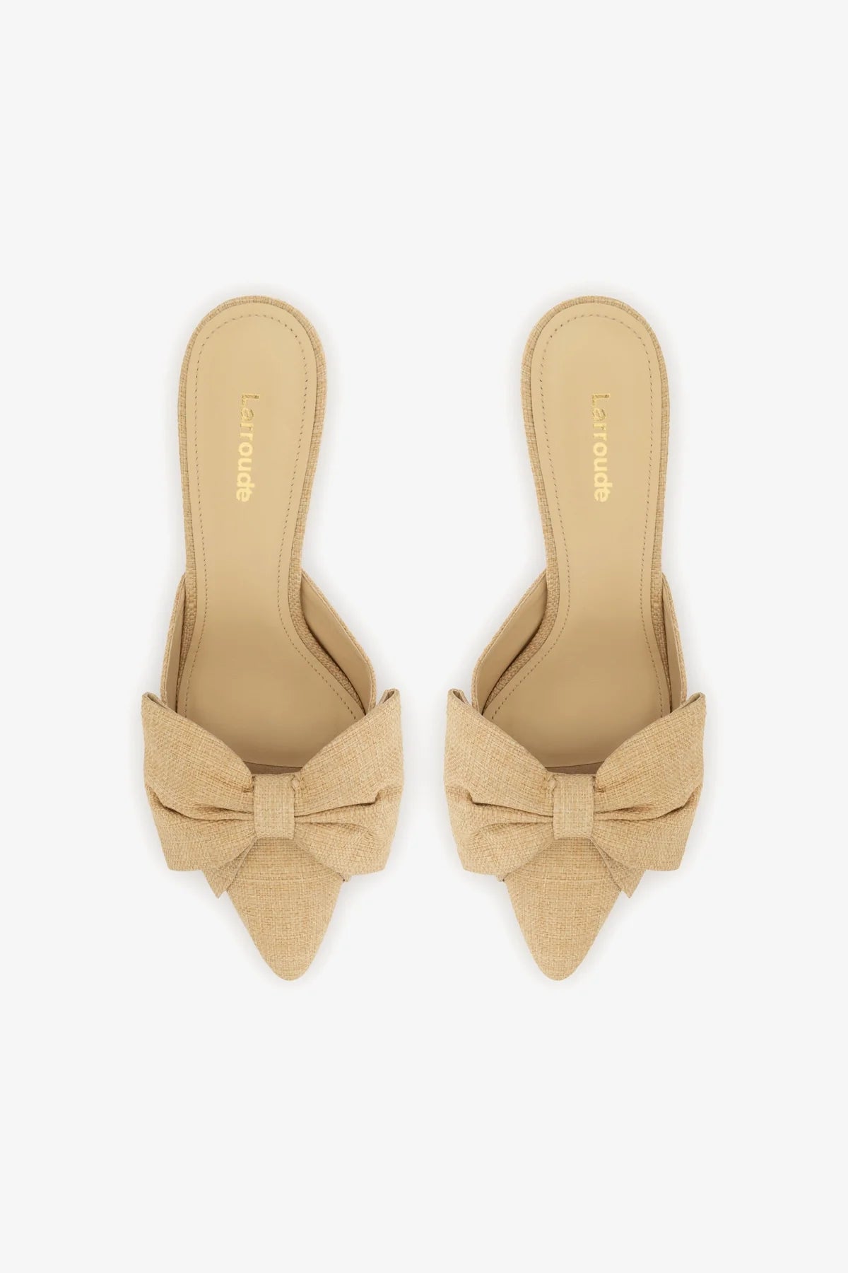 Mule Elle Mini Ráfia Bege