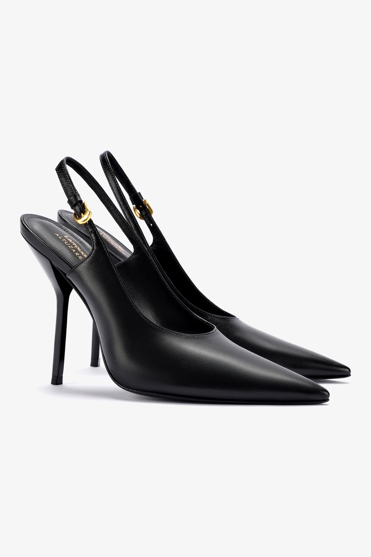 Larroudé x Altuzarra: Slingback Couro Preto