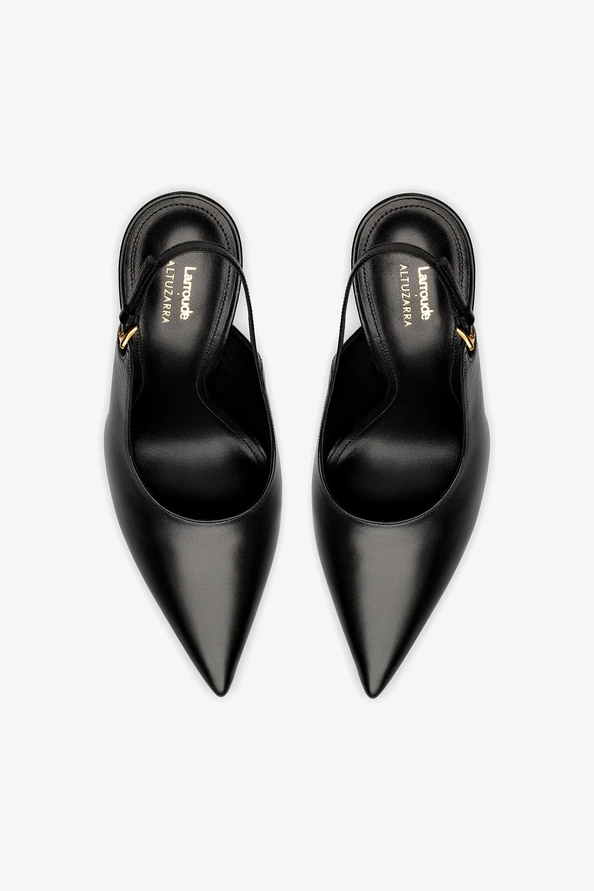 Larroudé x Altuzarra: Slingback Couro Preto
