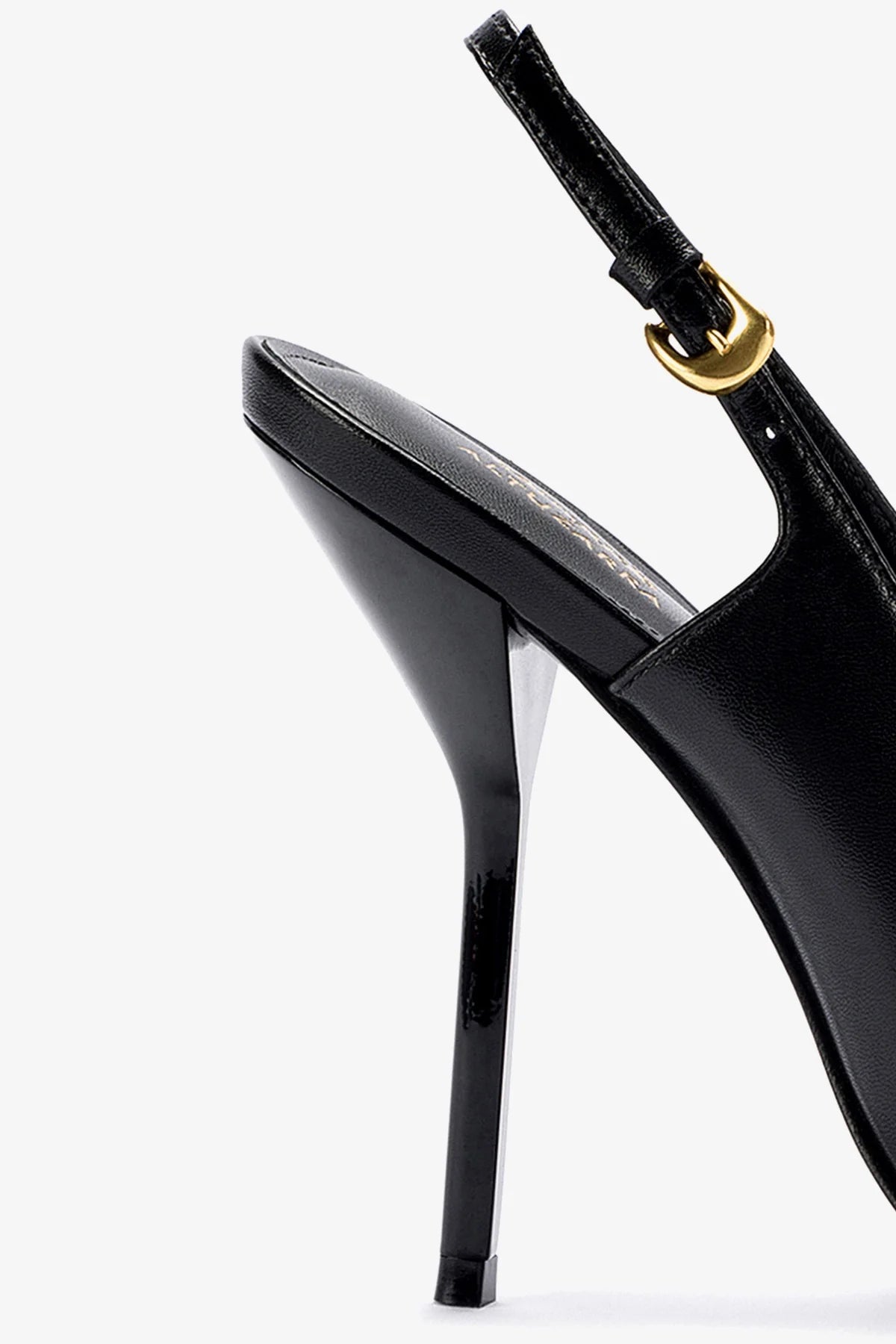 Larroudé x Altuzarra: Slingback Couro Preto