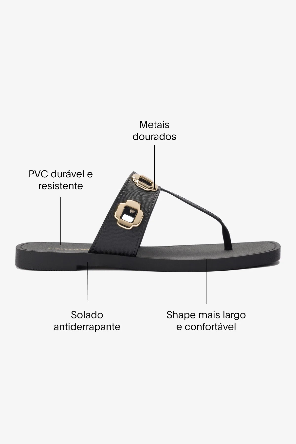 Flat Milan S PVC Preto