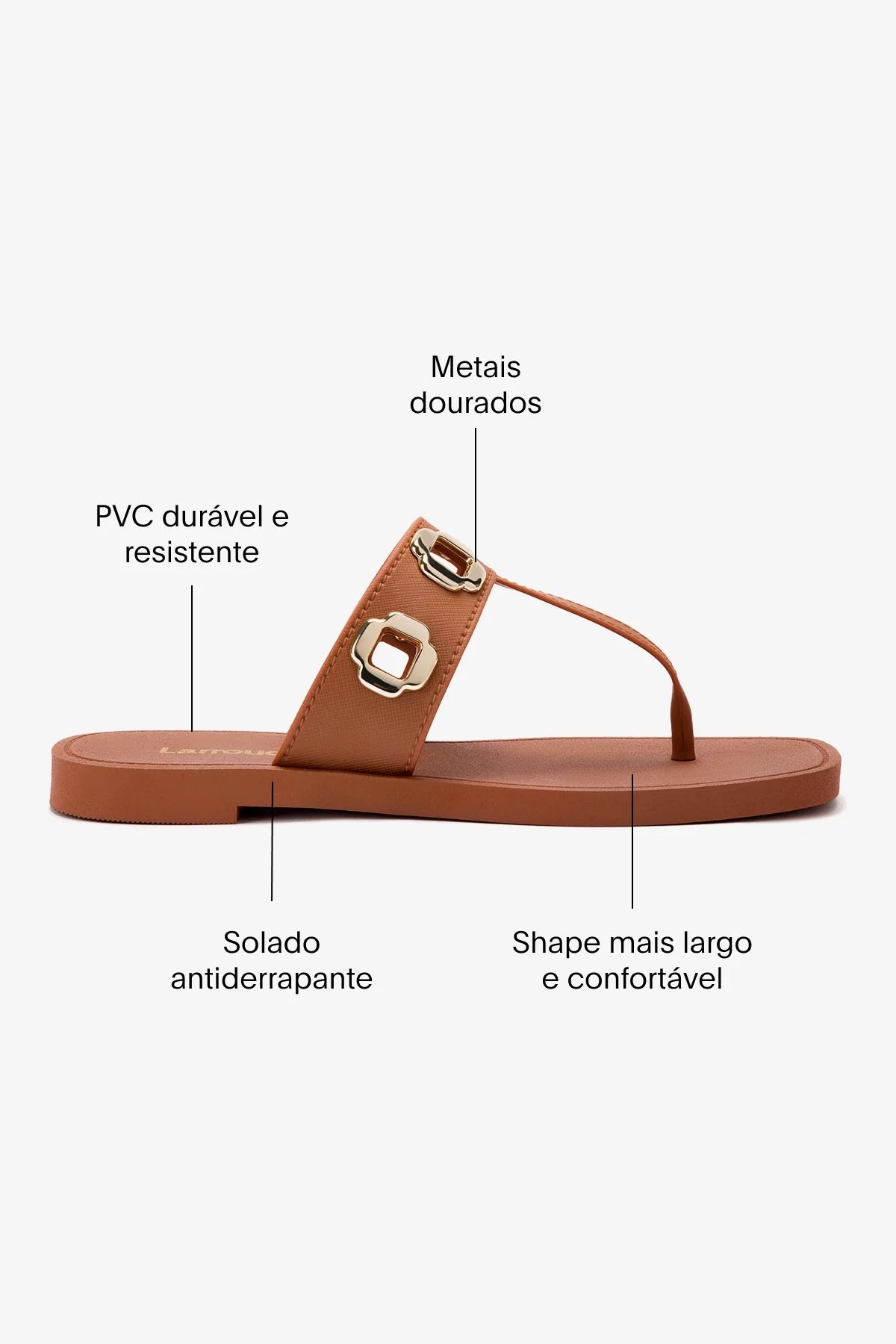 Flat Milan S PVC Caramelo