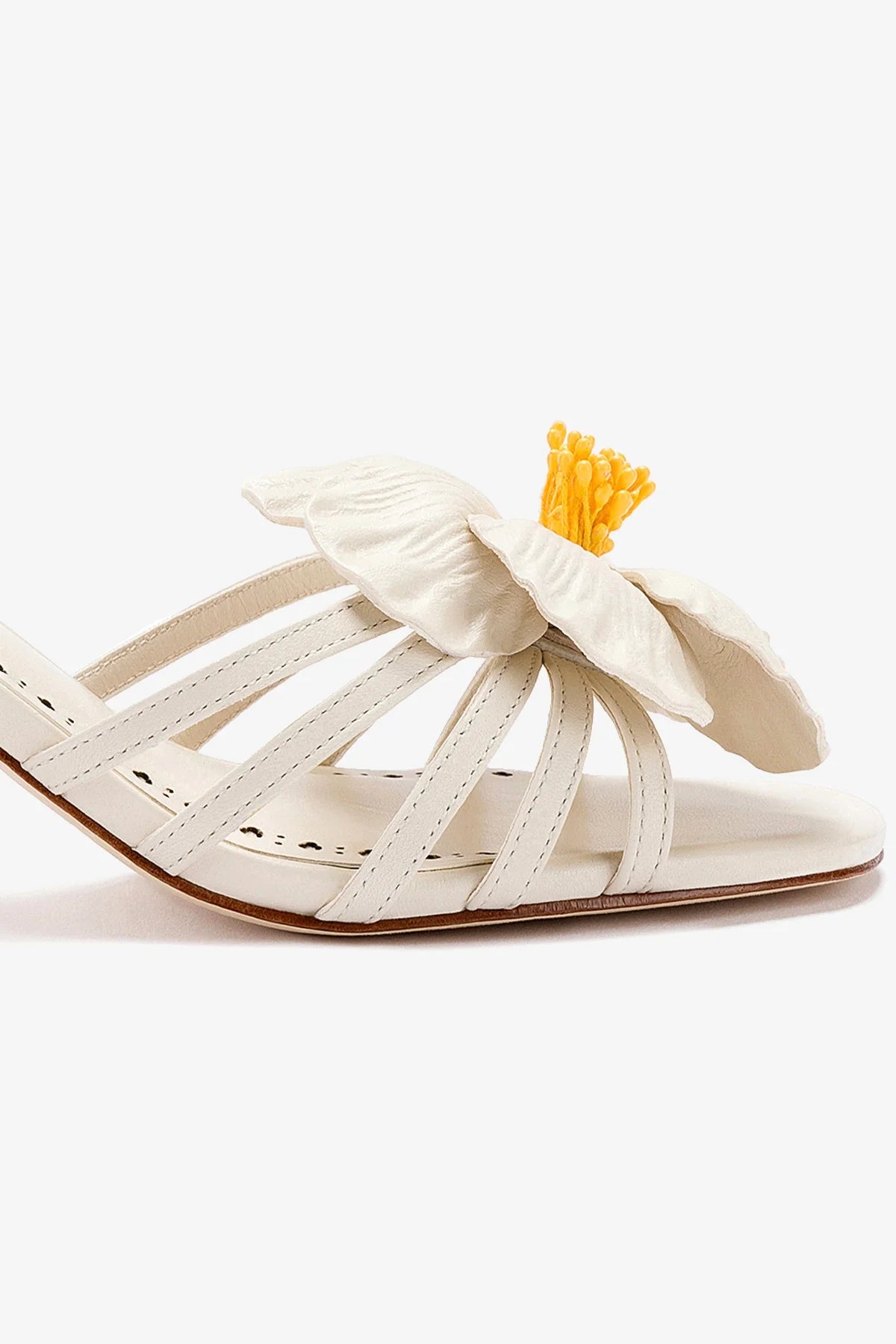 Mule Magnolia Couro Off White