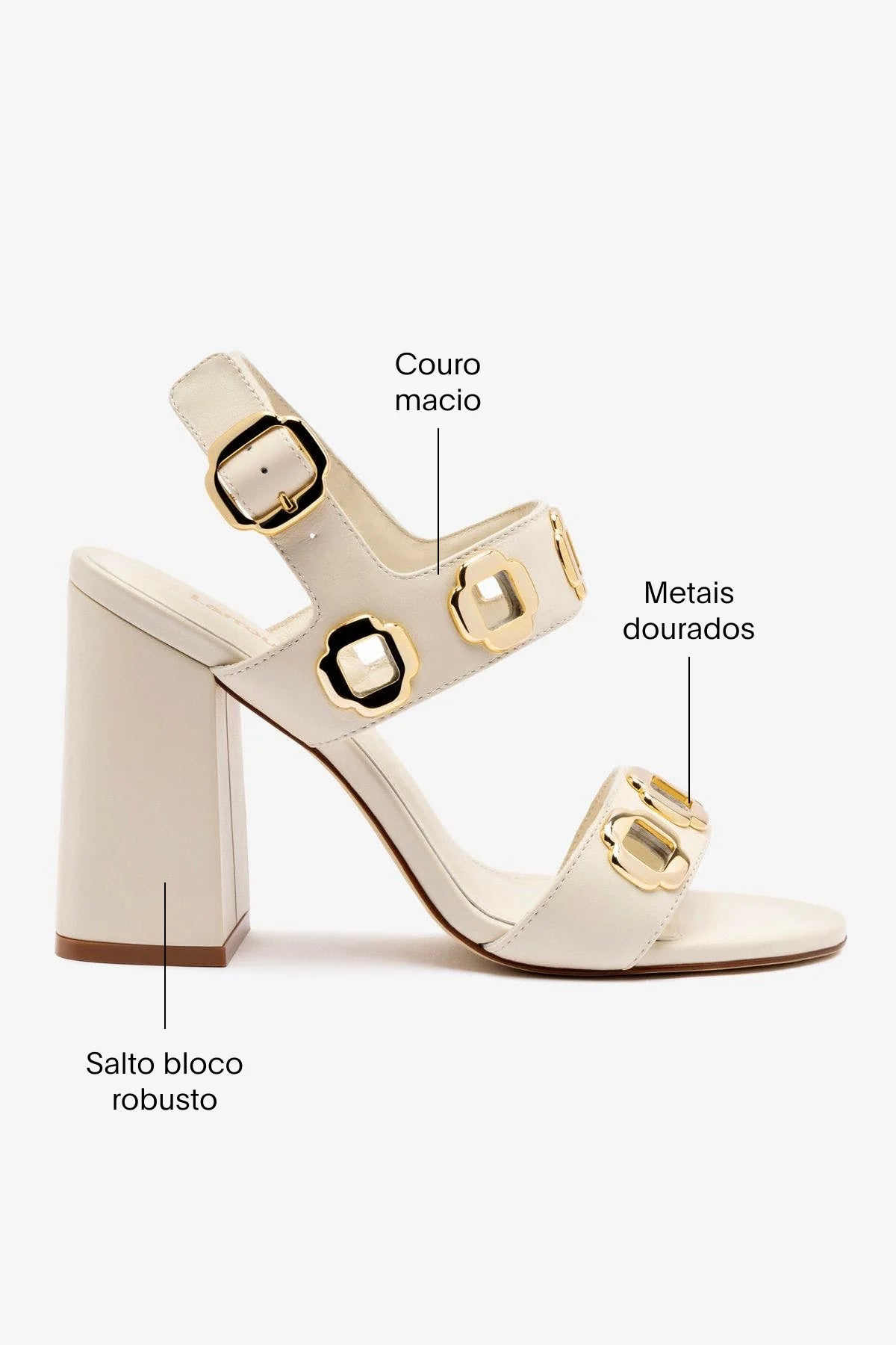 Sandália Milan Hi Couro Off White