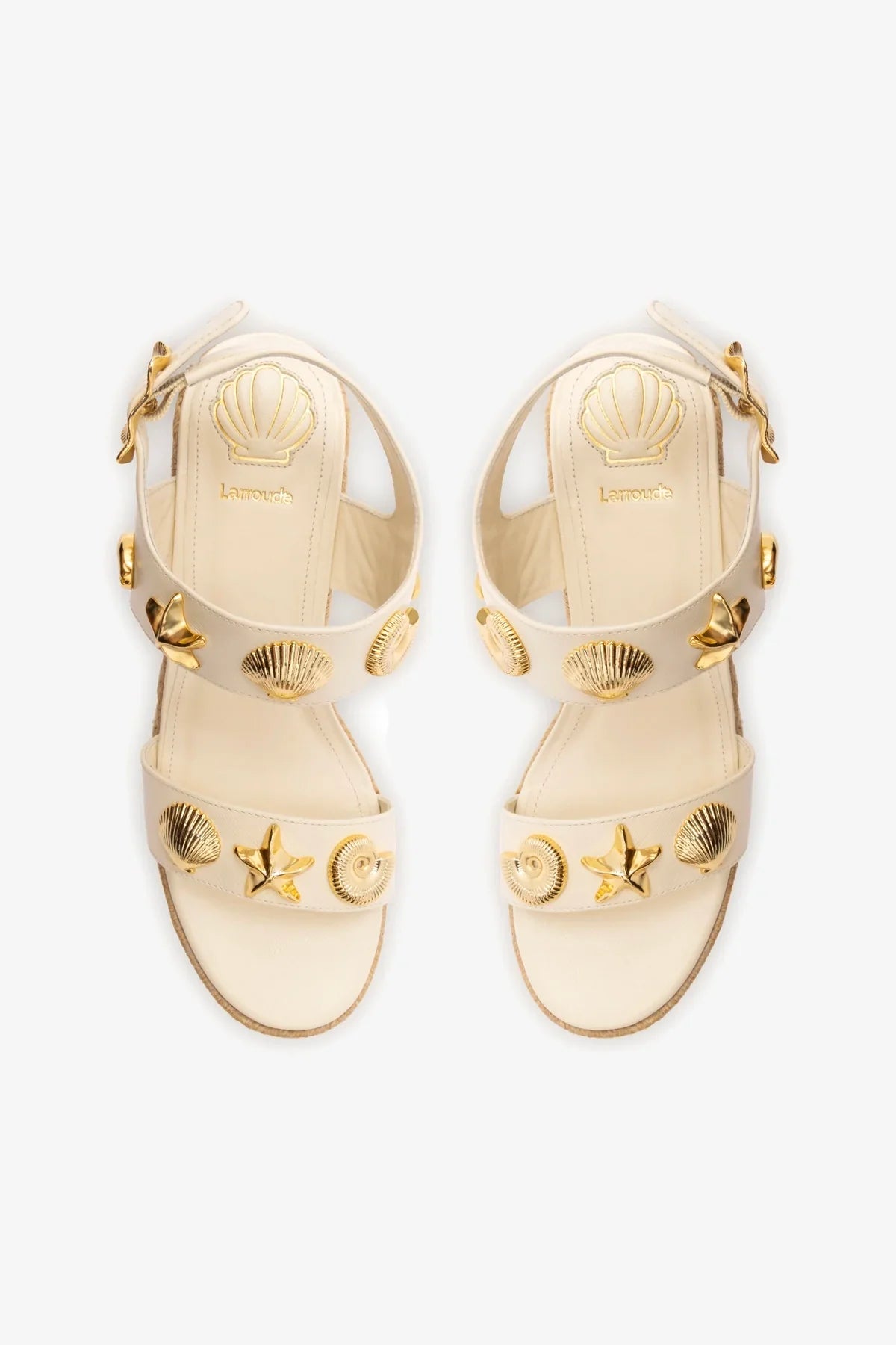 Madison Hi Espadrille In Ivory Saffiano