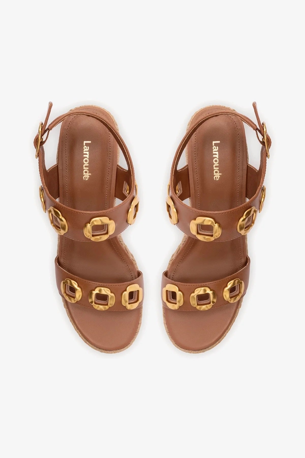 Milan Espadrille In Caramel Leather