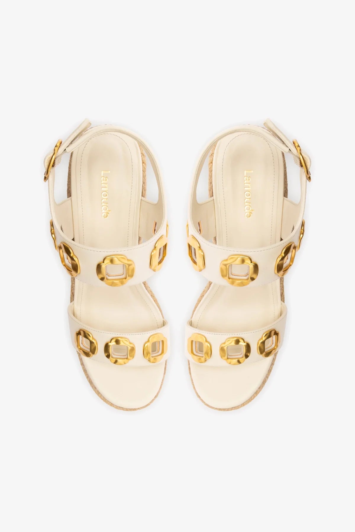 Milan Espadrille In Ivory Leather