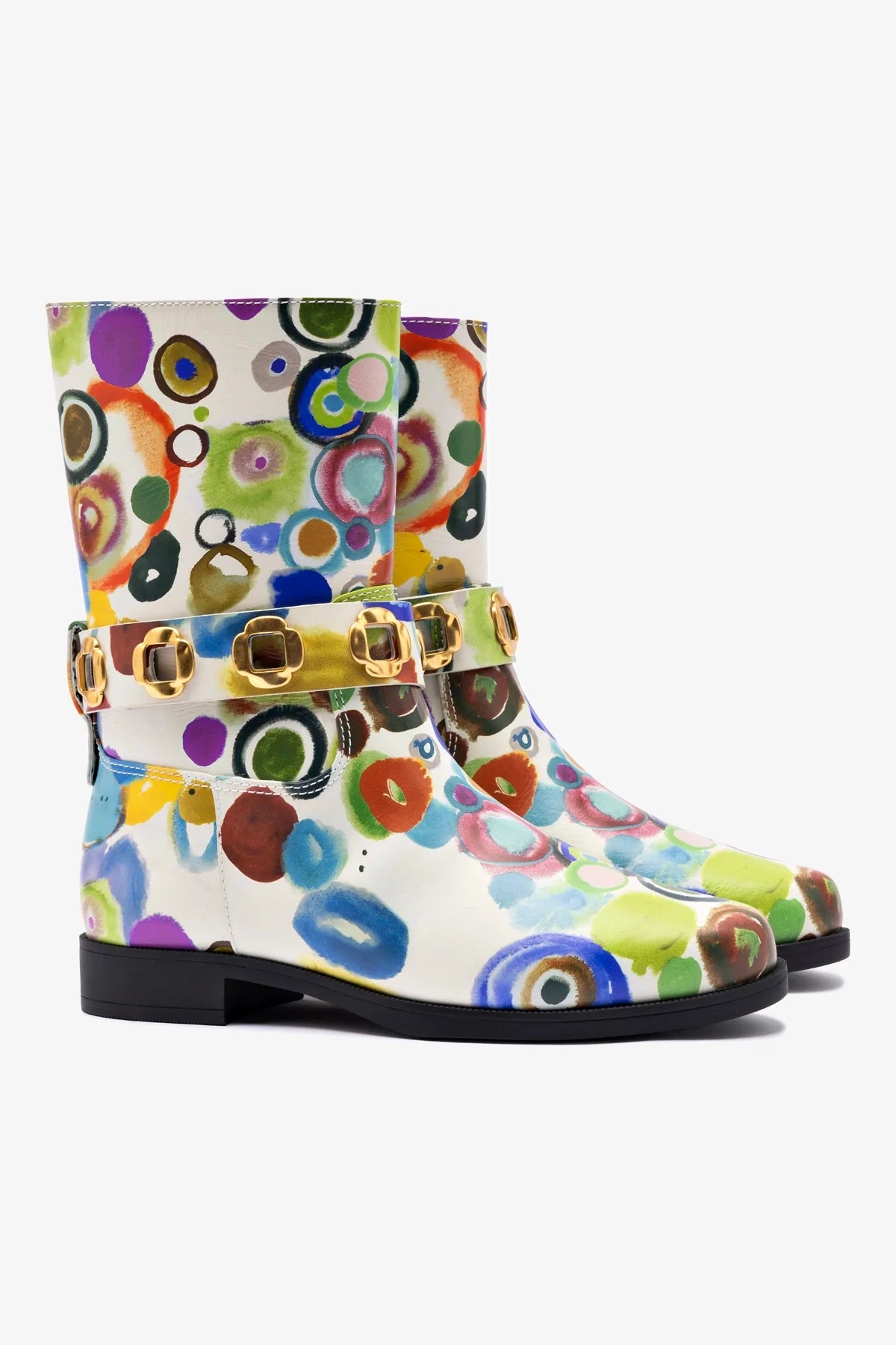 Larroudé x Libertine Milan Flat Bootie In JH Gouache