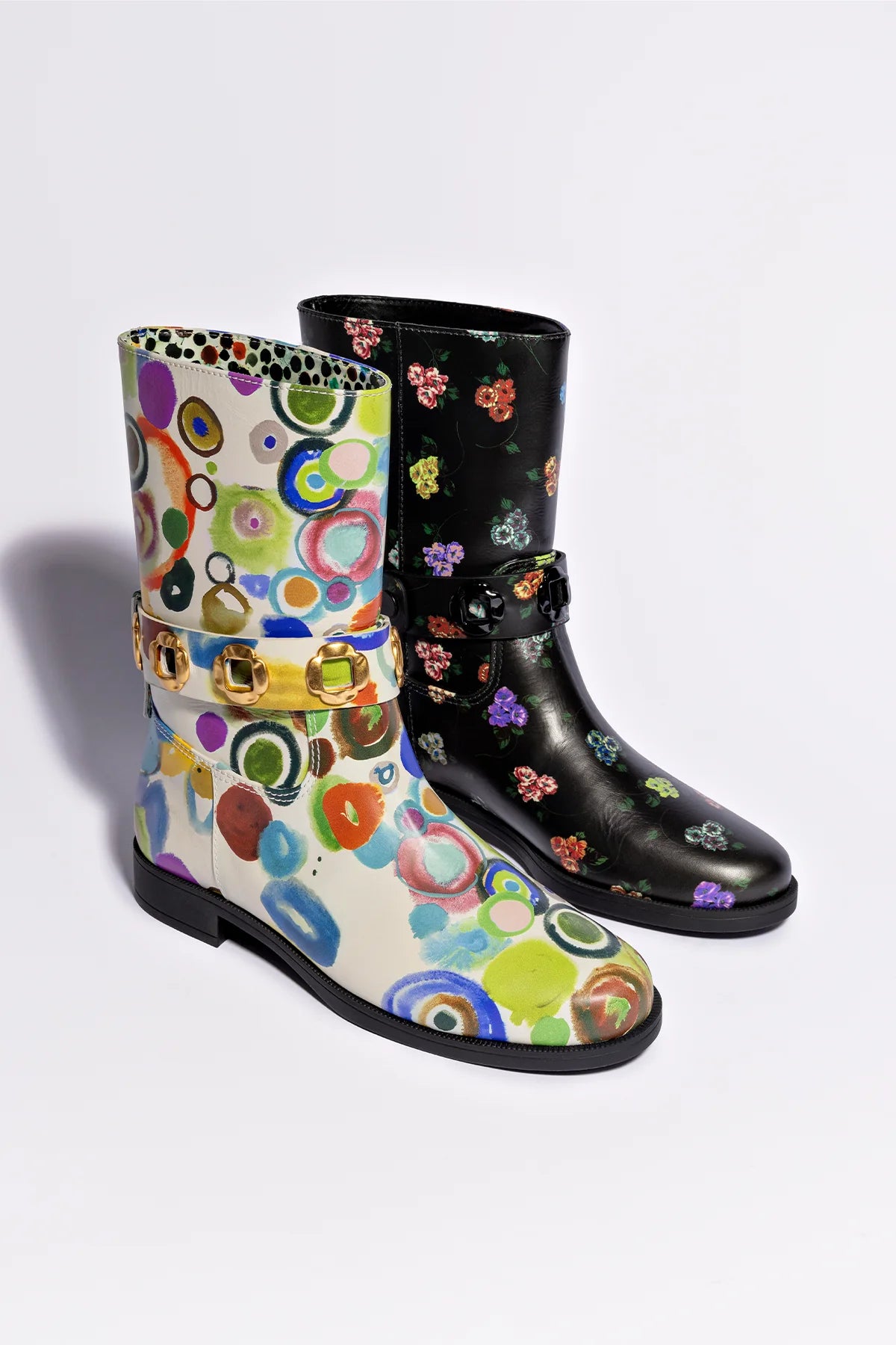 Larroudé x Libertine Milan Flat Bootie In JH Gouache