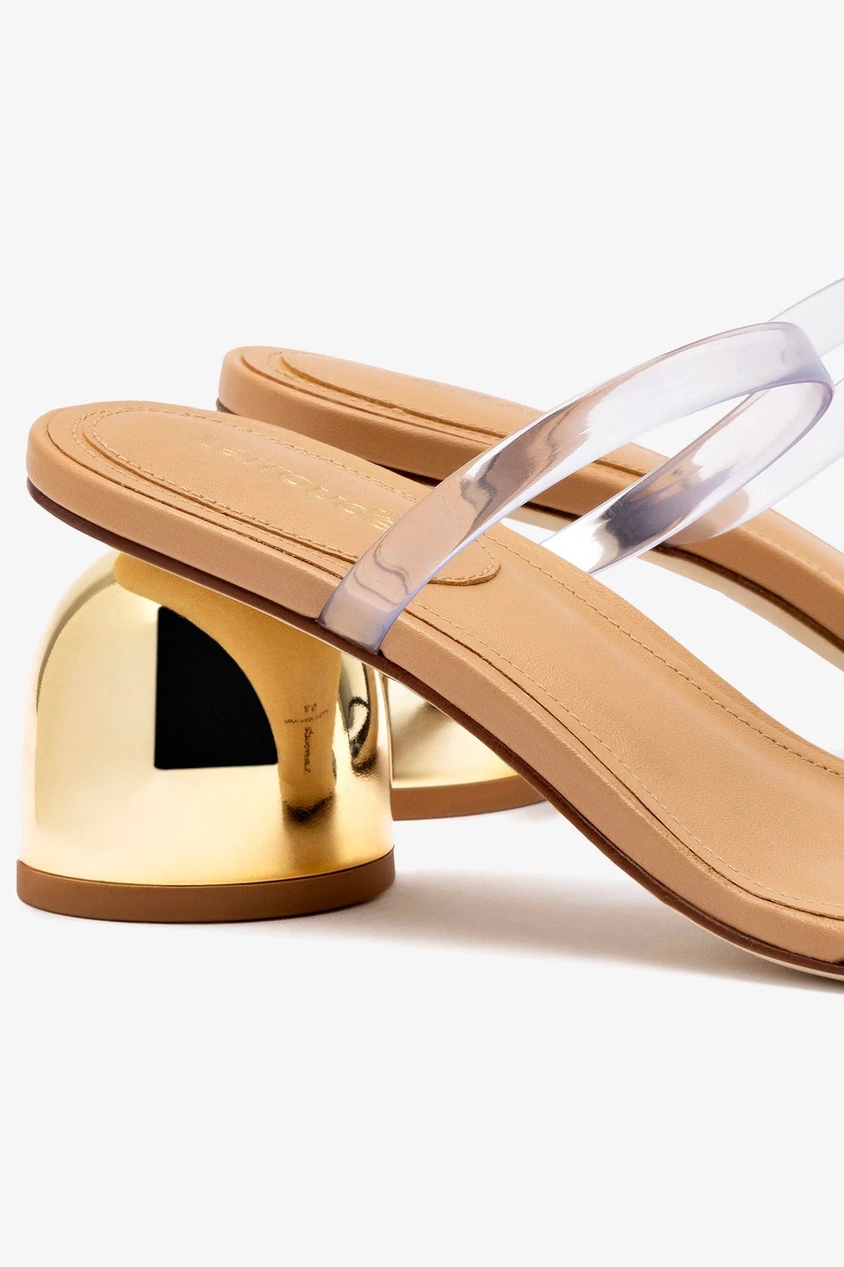 Mule Dew Drop Couro Bege e Vinil