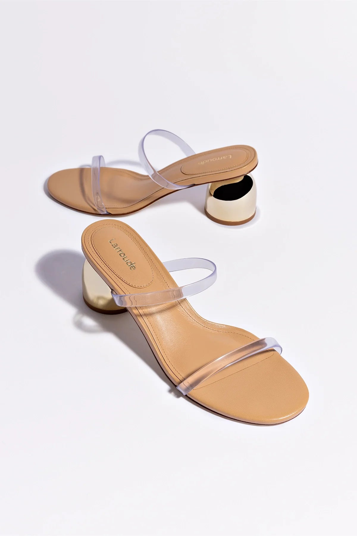 Mule Dew Drop Couro Bege e Vinil