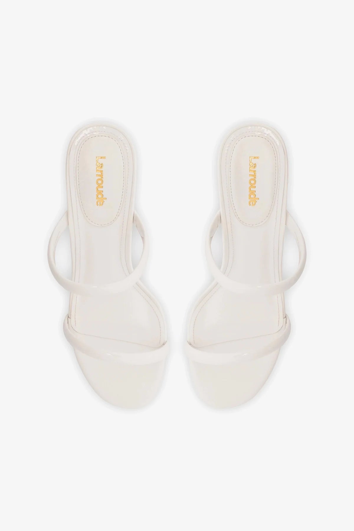 Mule Dew Drop Couro Verniz Branco