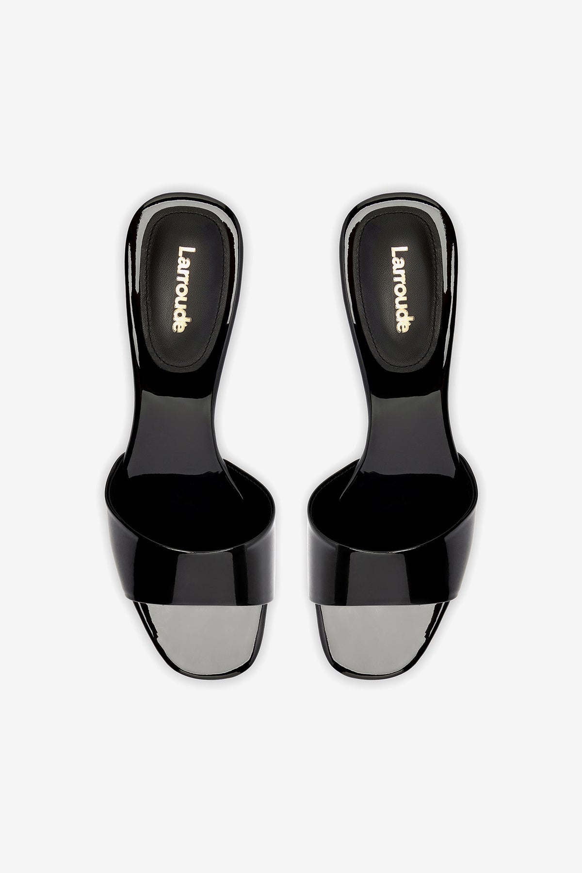 Mule Greta Couro Verniz Preto