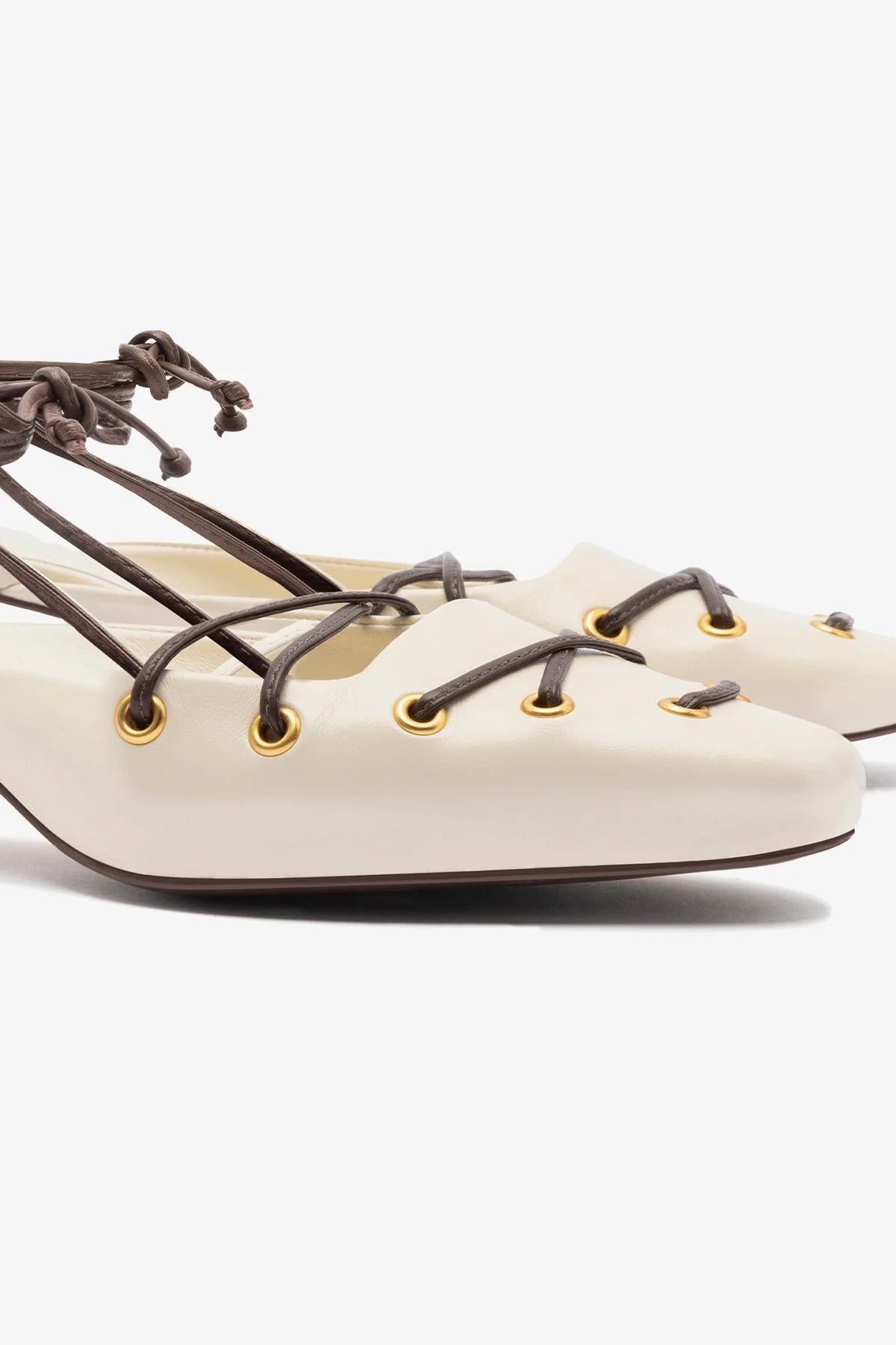 Mule Amarração Amal Couro Off White