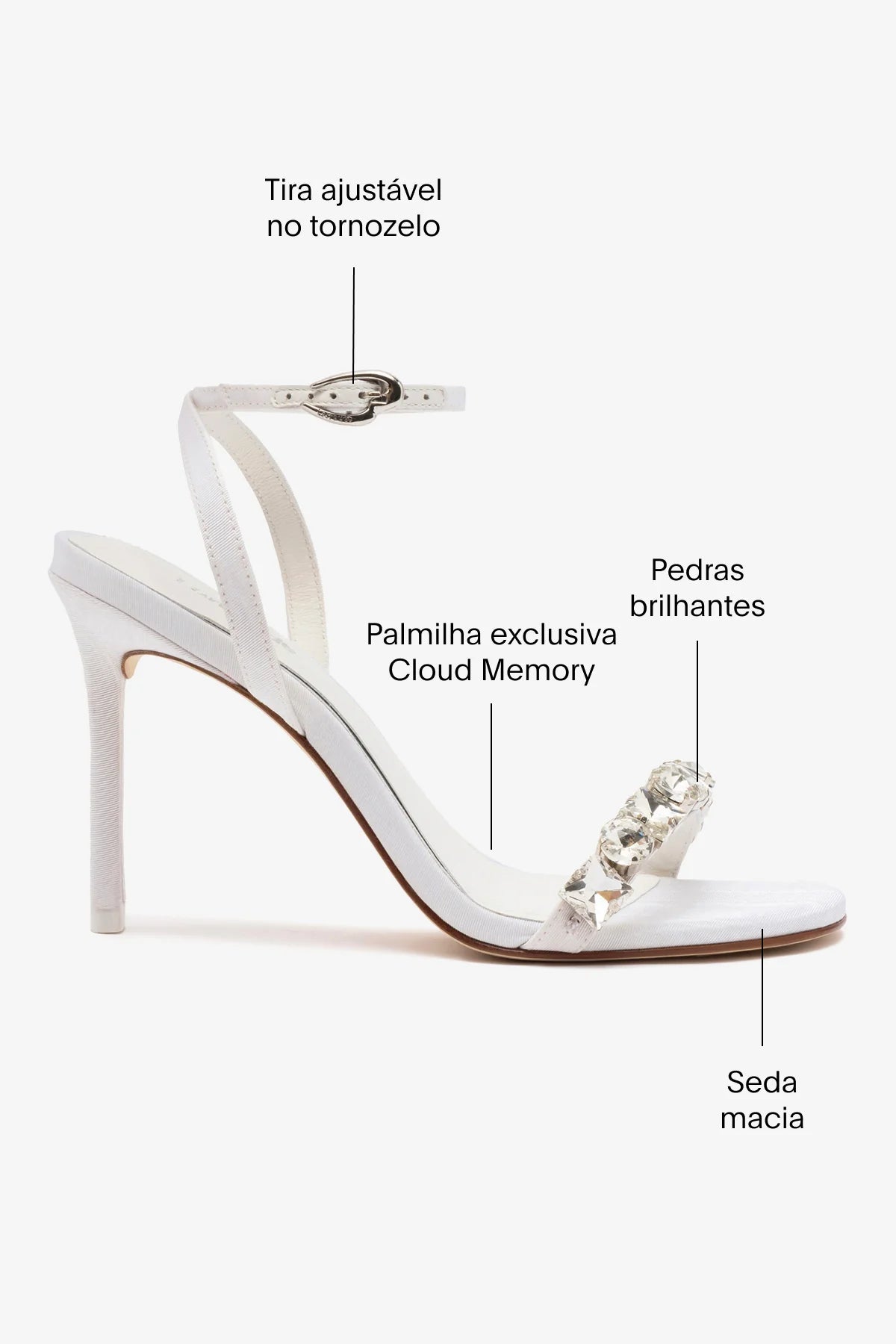 Sandália Calypso Seda Branco