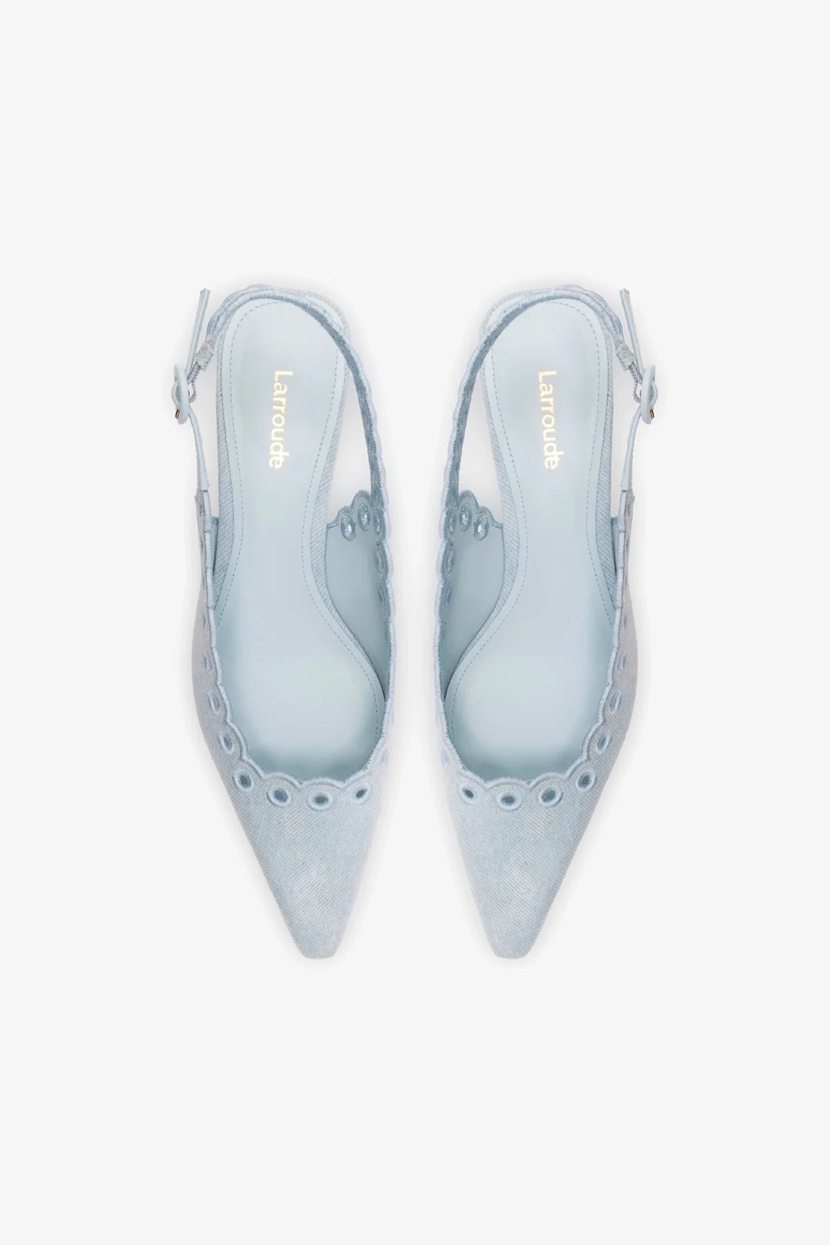 Florence Broderie Pump In Maya Denim