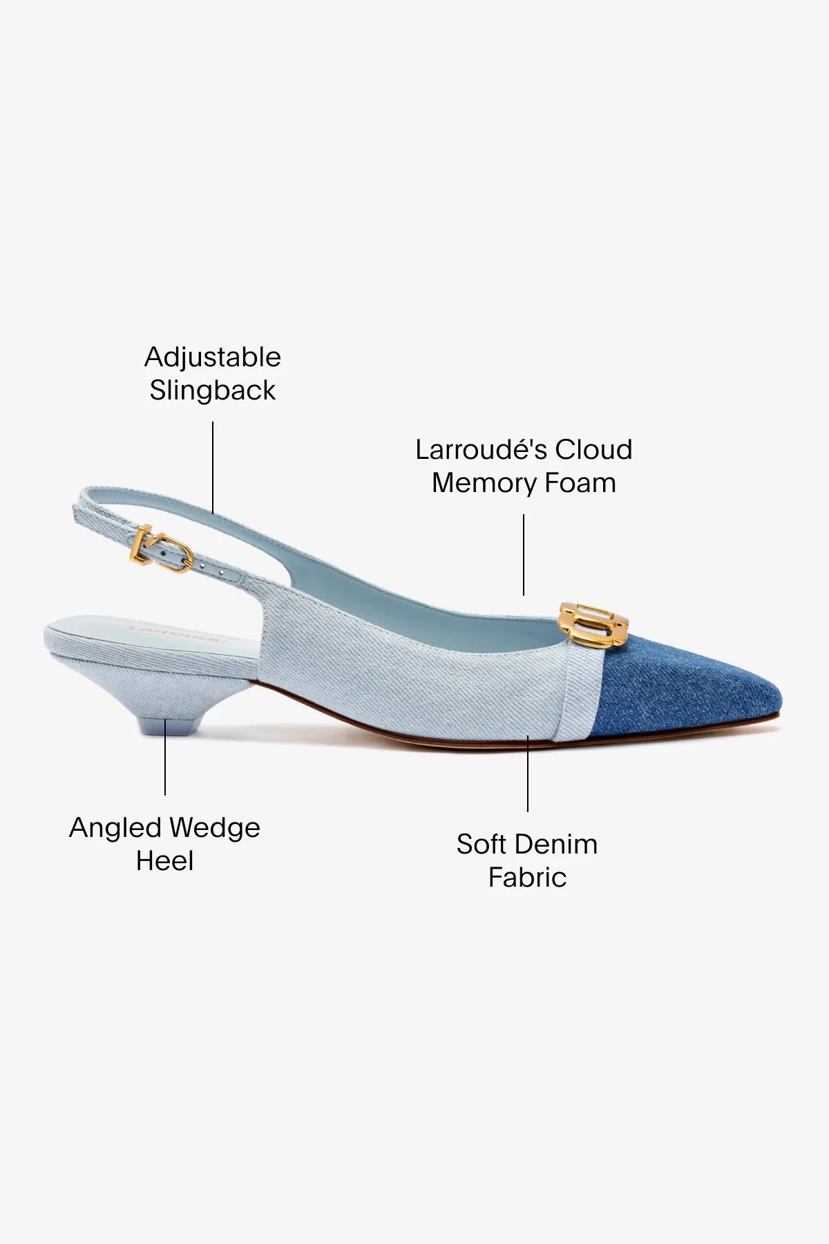 Slingback Franca Jeans Azul