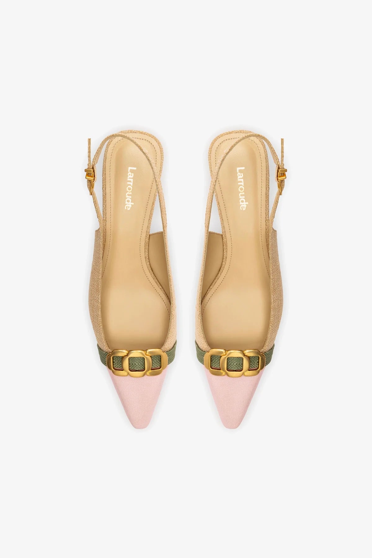 Slingback Franca Ráfia Bege