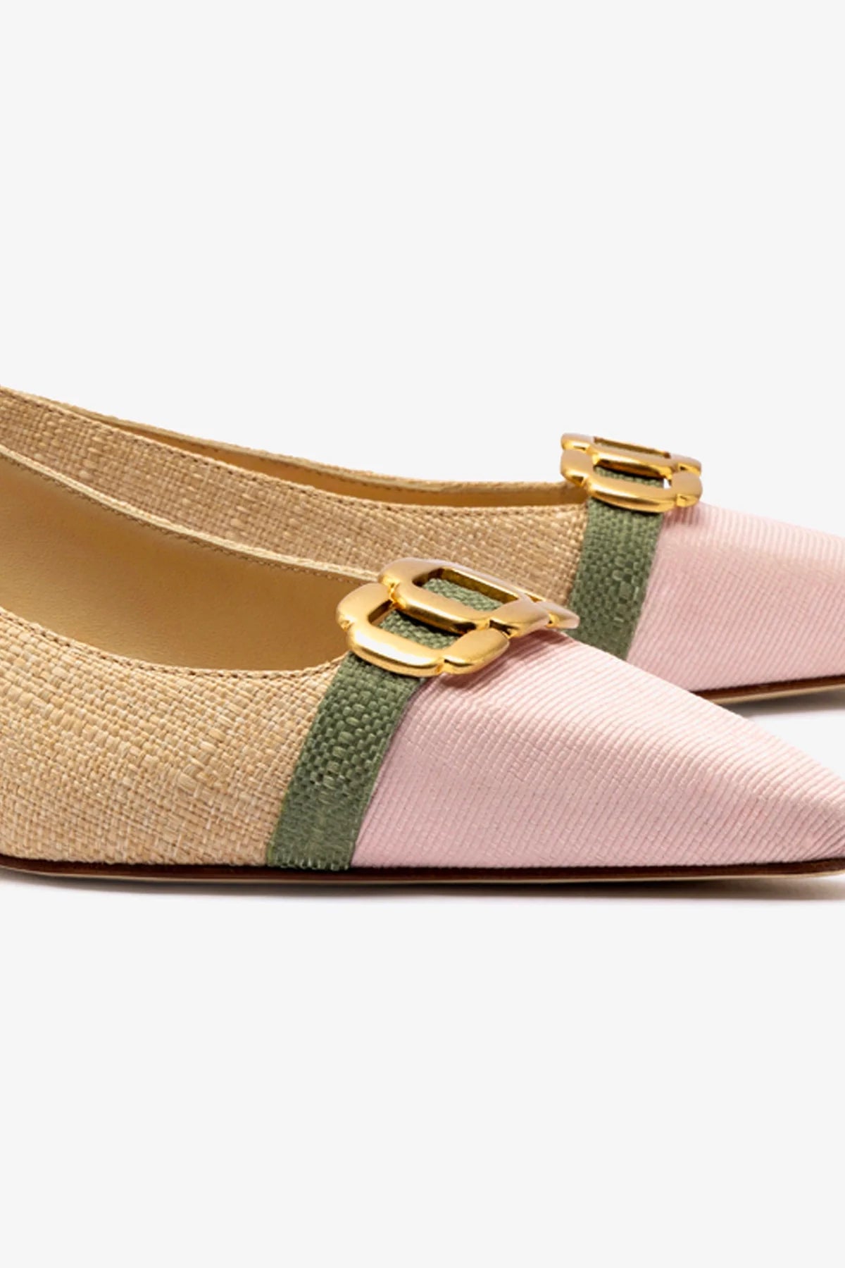 Slingback Franca Ráfia Bege