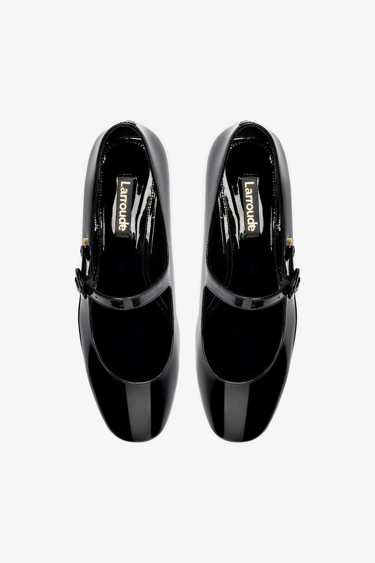 Flatform Blair Couro Verniz Preto