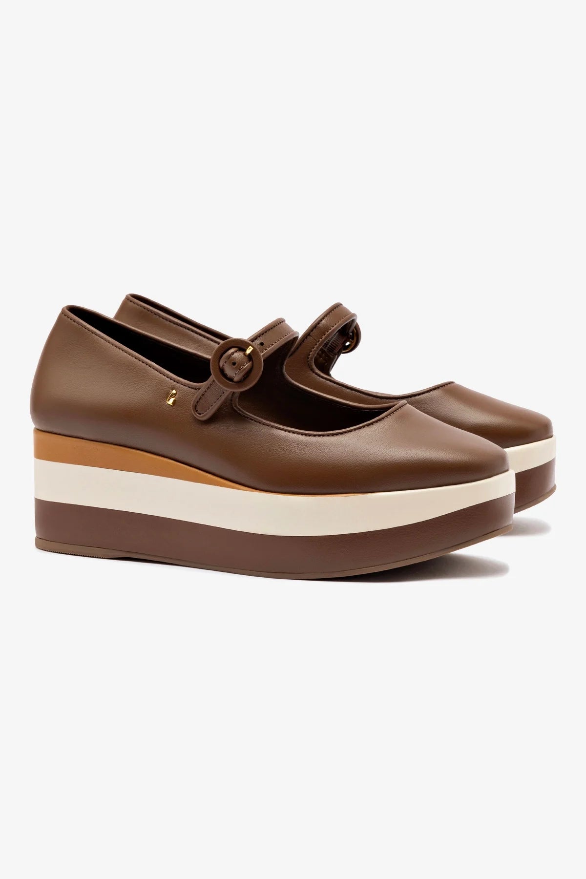 Flatform Blair Couro Marrom
