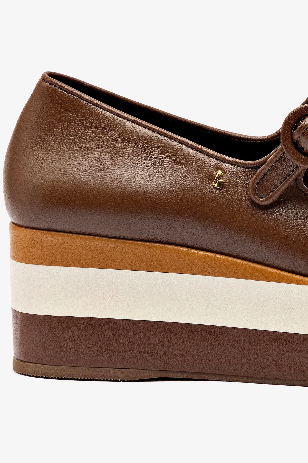 Flatform Blair Couro Marrom