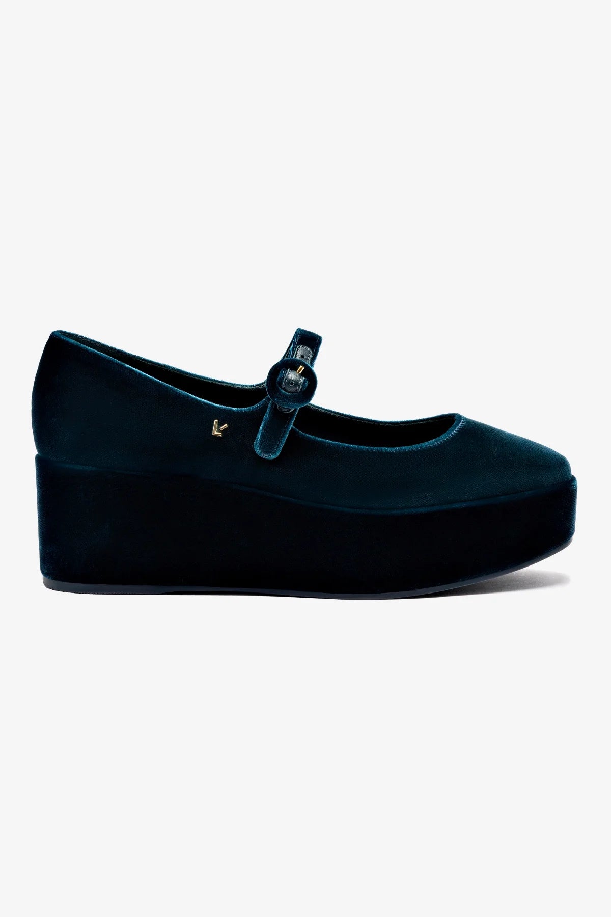 Flatform Blair Veludo Azul
