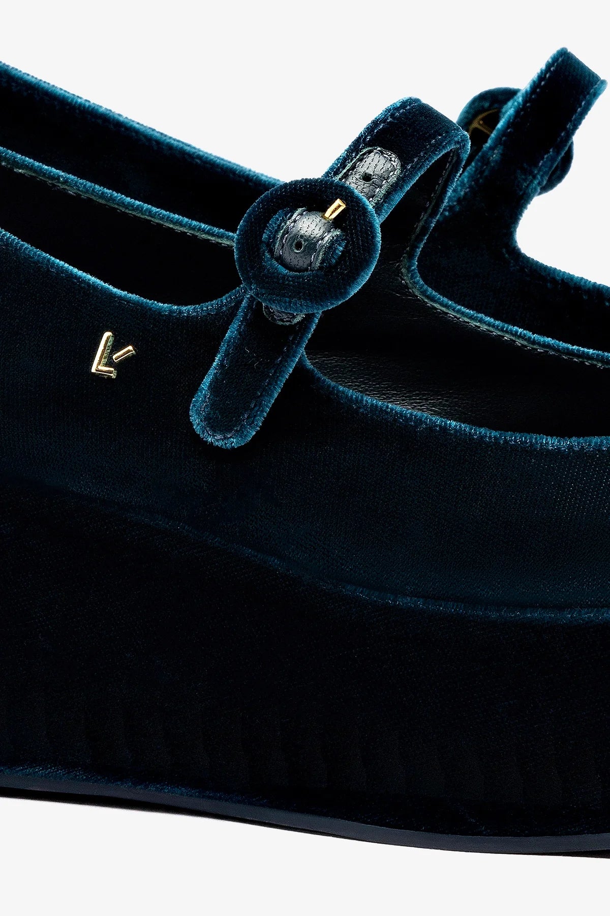 Flatform Blair Veludo Azul