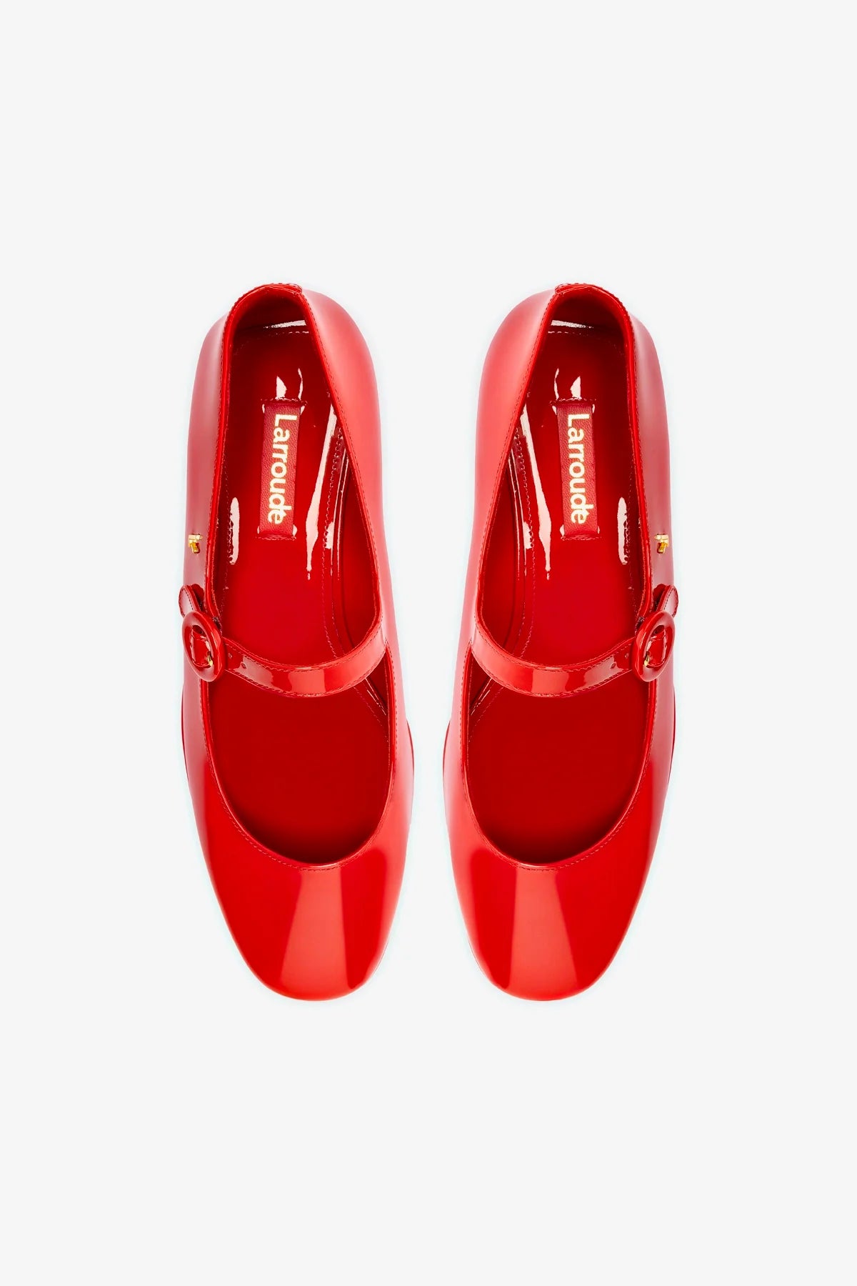 Flatform Blair Couro Verniz Vermelho