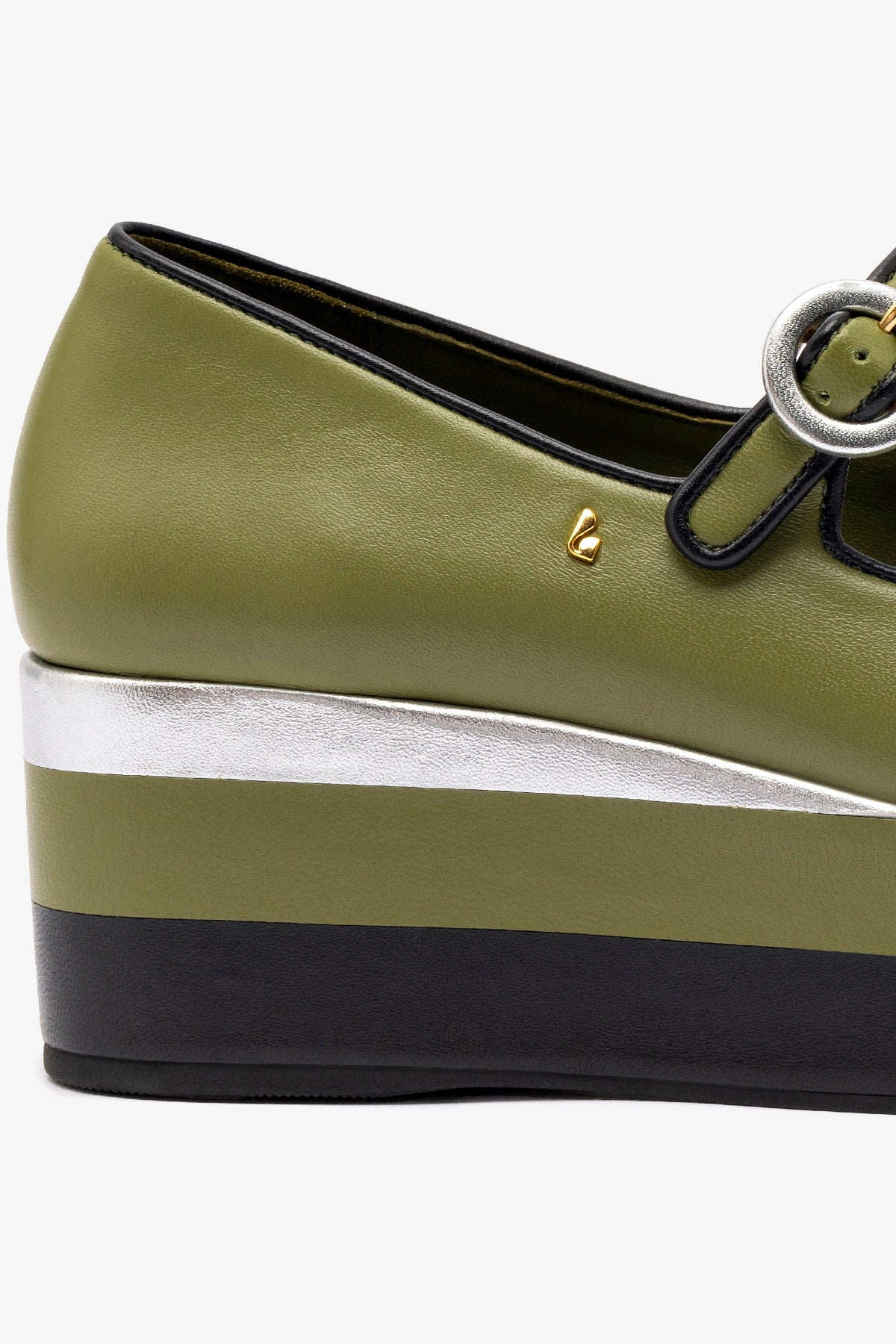 Flatform Blair Couro Verde