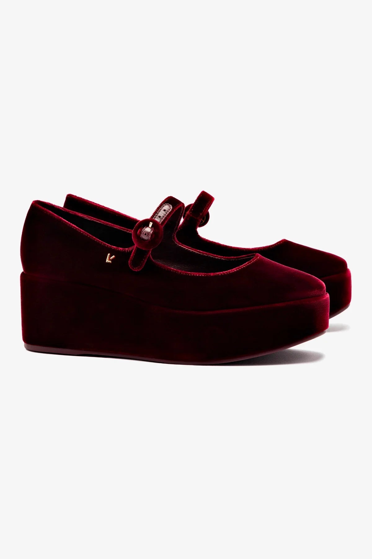Flatform Blair Veludo Vinho