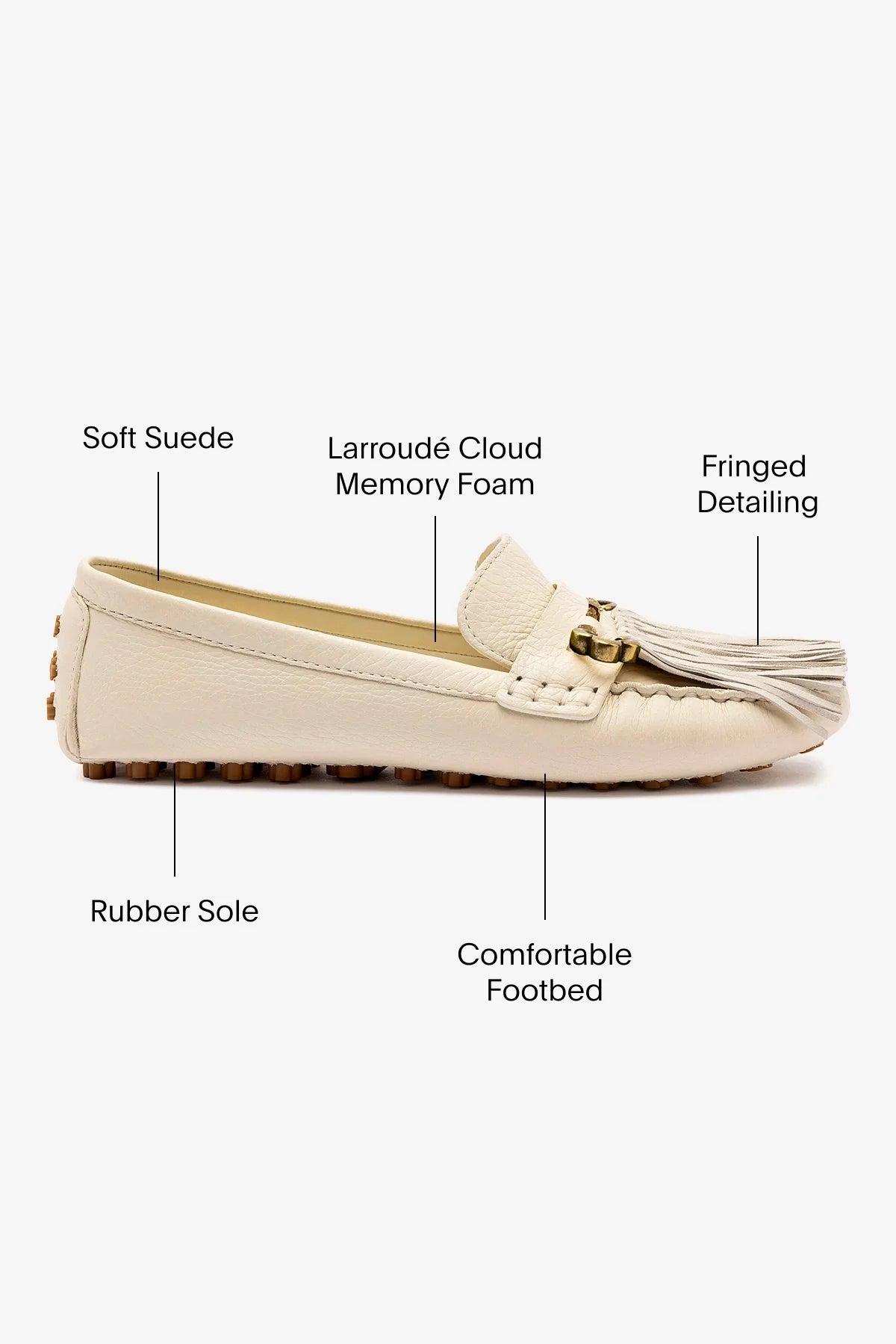 Joy Mocassin In Ivory Leather