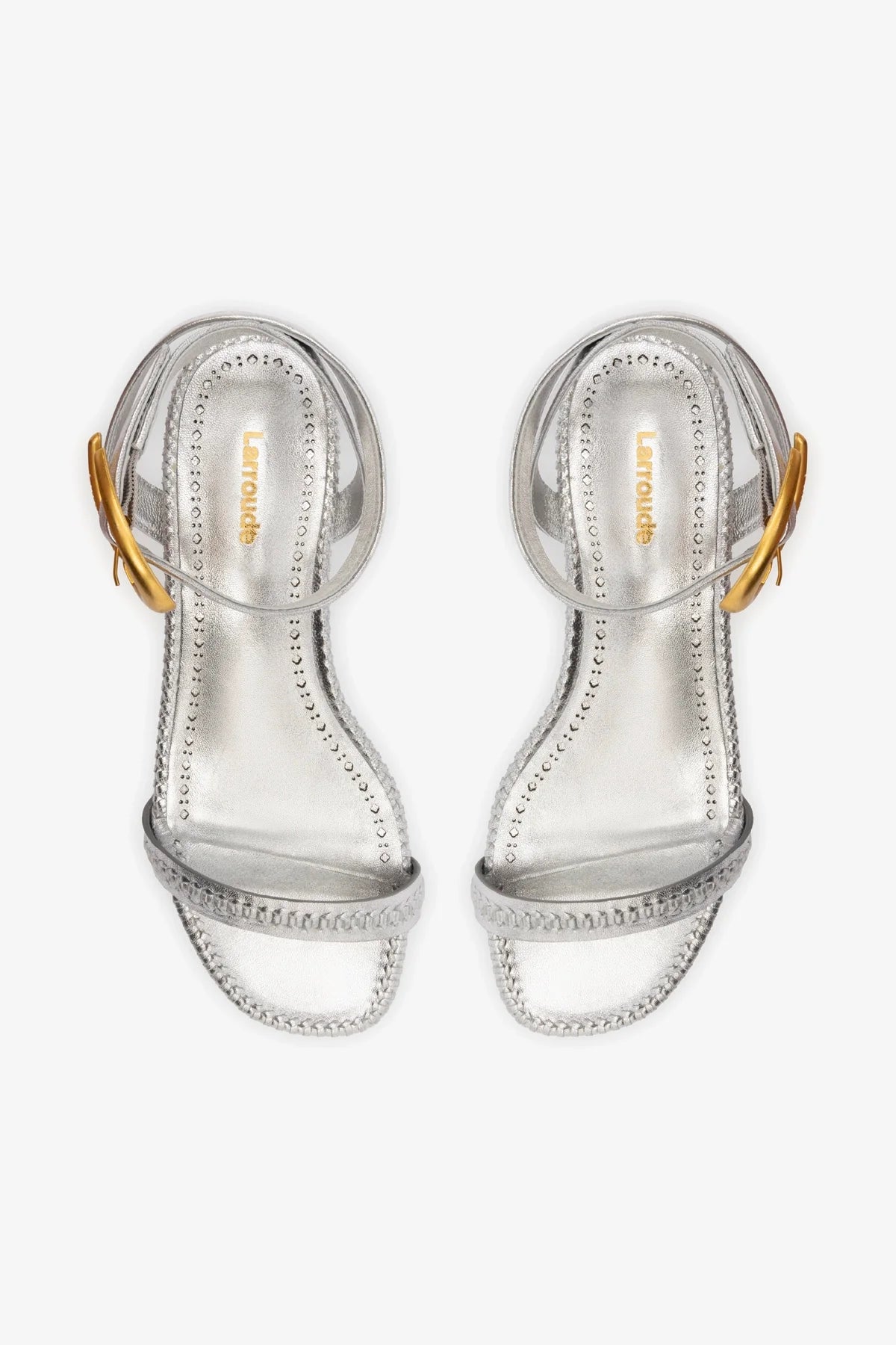 Sandália Flat Verona Couro Prateado