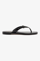 Flat Mary Kate Couro Preto