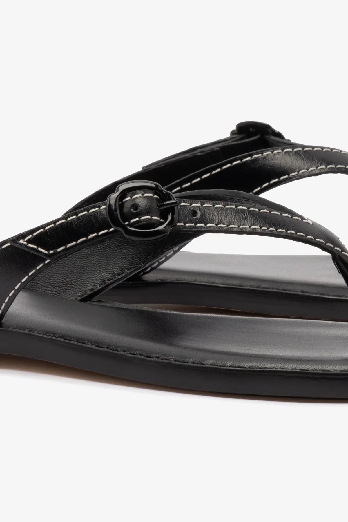 Flat Mary Kate Couro Preto