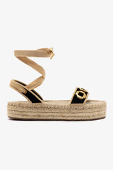 Flatform Espadrille Milan Camurça Preto