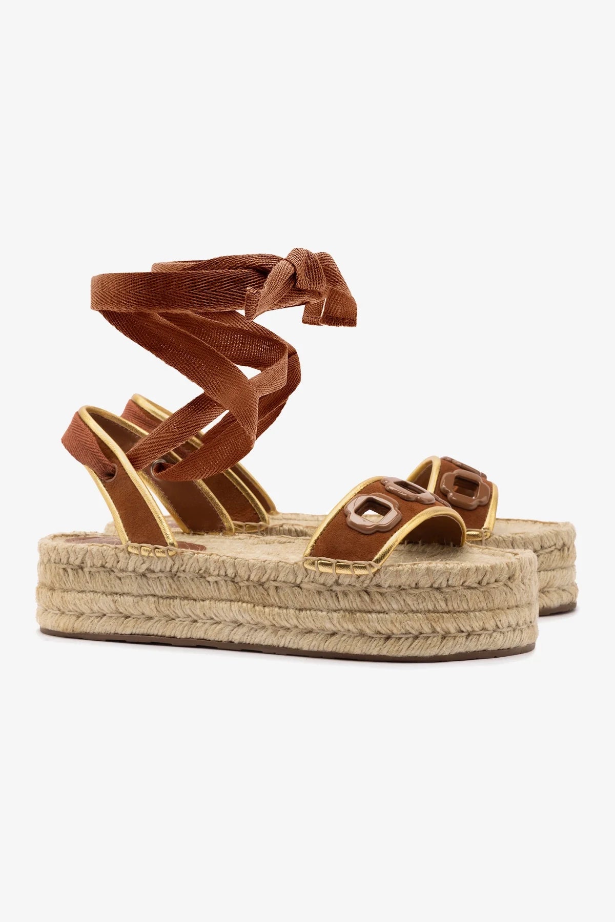 Flatform Espadrille Milan Camurça Caramelo